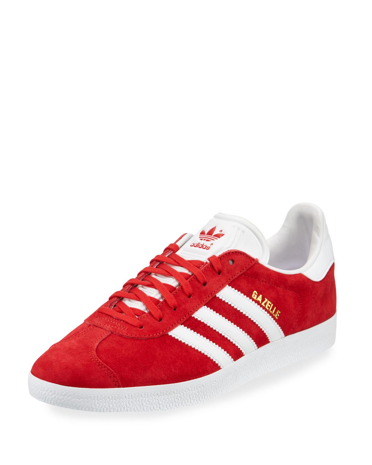 red suede gazelles