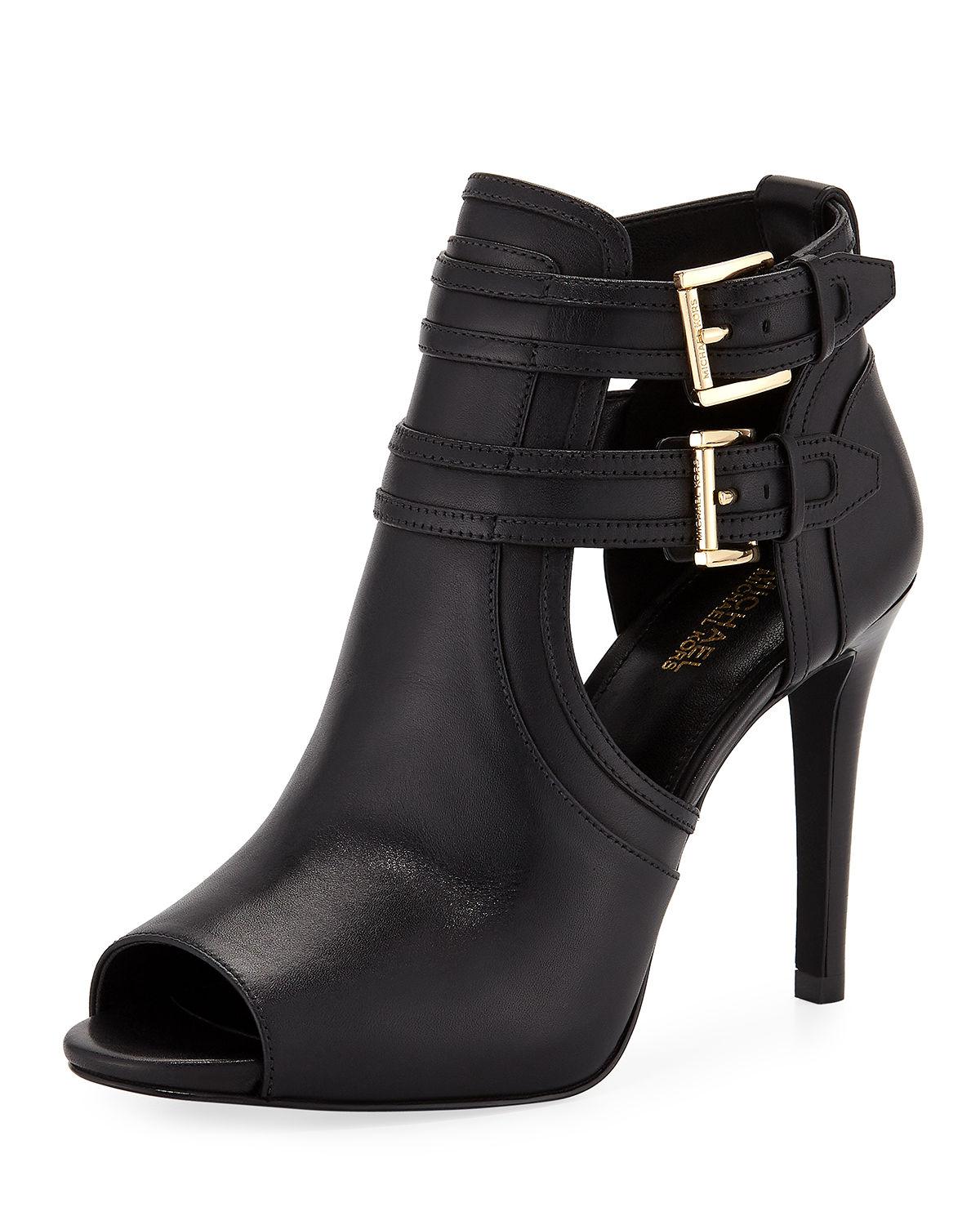 Lyst - Michael Michael Kors Blaze Open-toe Bootie in Black