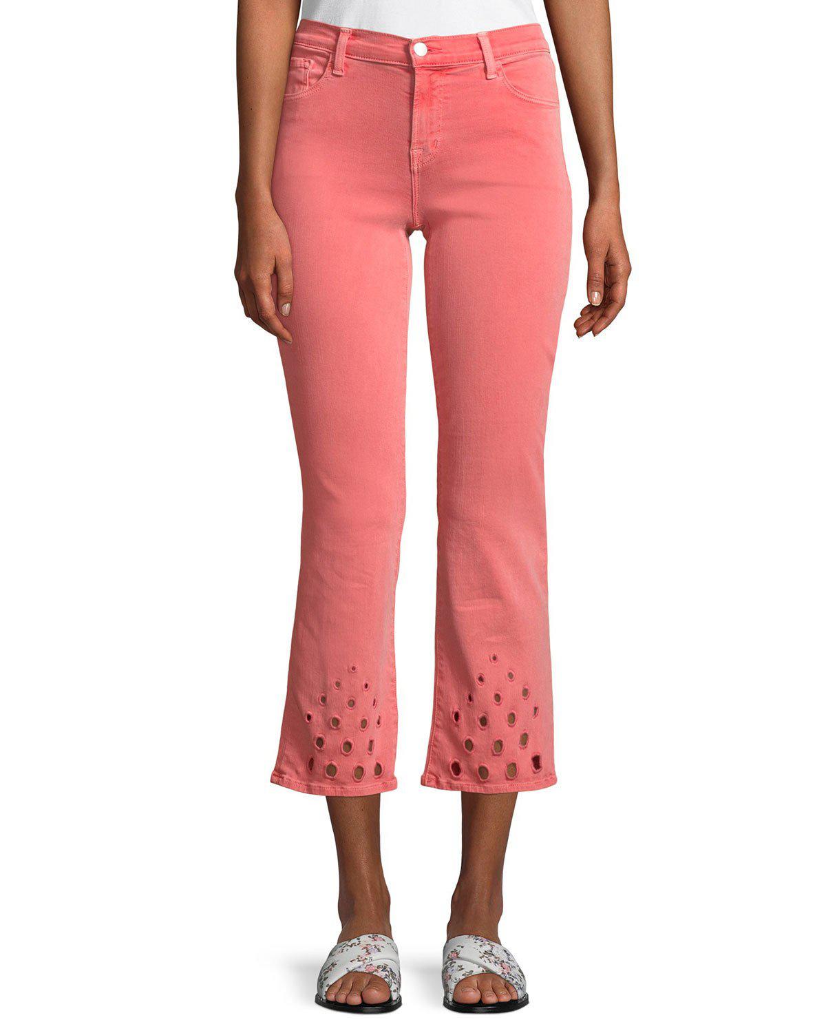 Pink 26 J Brand Womens Selena Grapefruit Bootcut