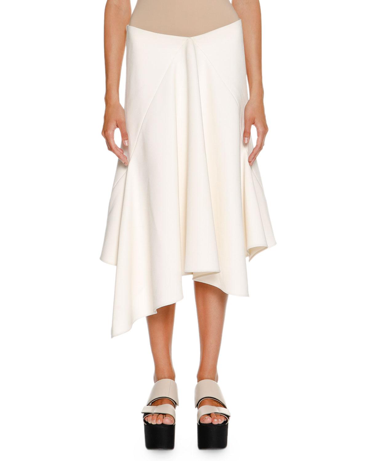 Lyst - Marni Handkerchief-hem A-line Skirt in White