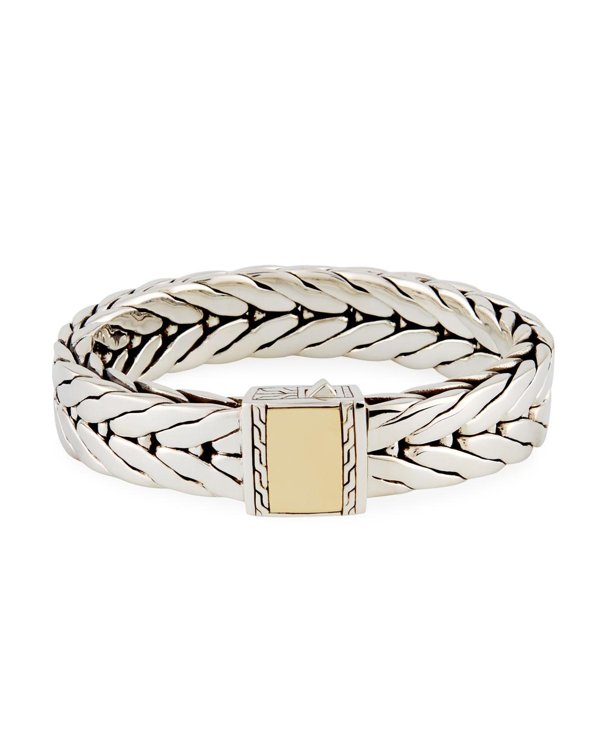 John Hardy Men's Modern Chain Large Rectangle Bracelet in