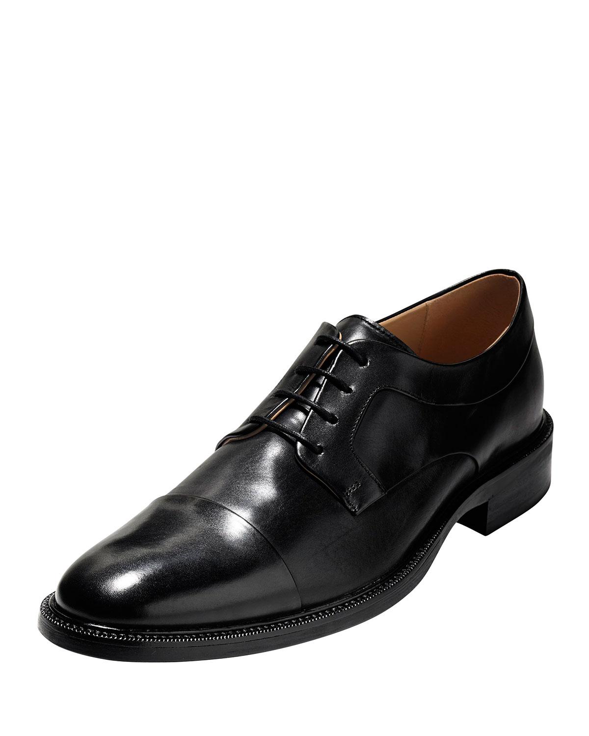 cole haan watson black cap toe oxfords