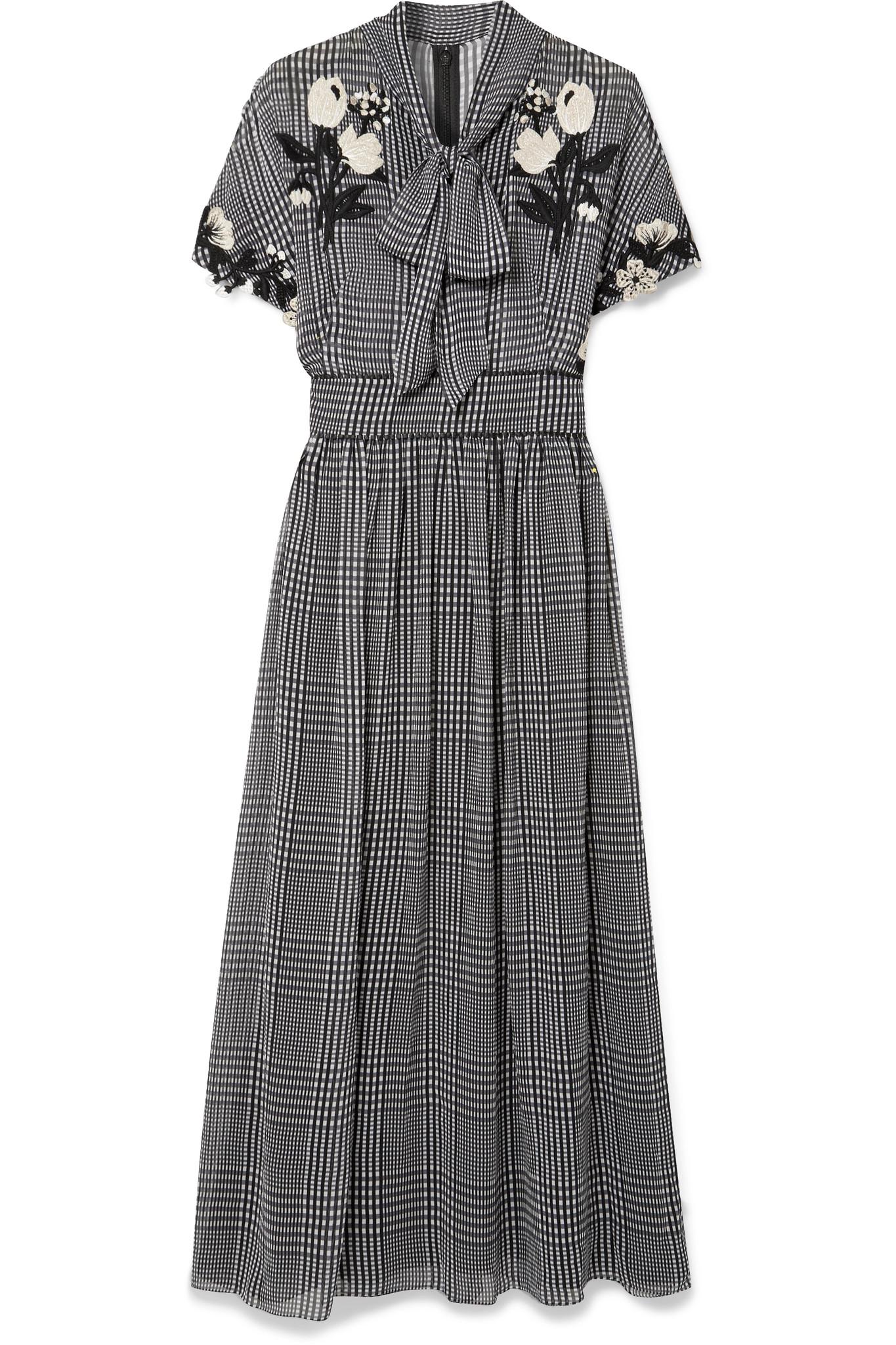 Black Bow Chiffon Dress