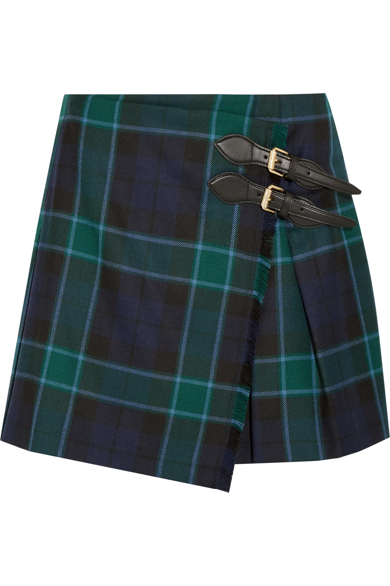 Lyst Burberry Pleated Tartan Wool Mini Skirt 