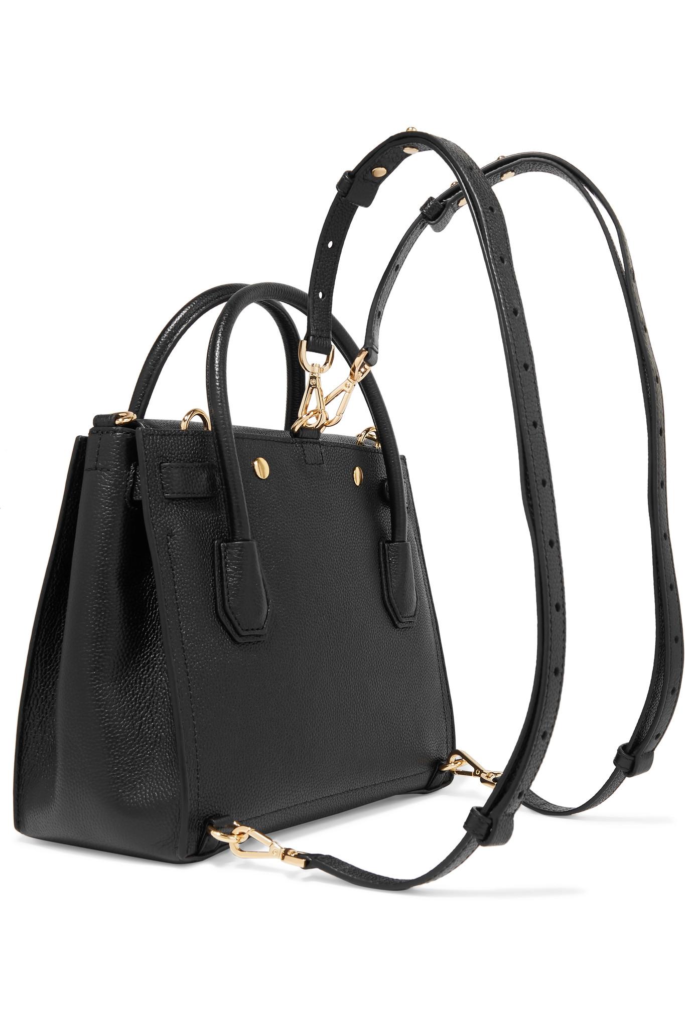 Lyst Michael Kors Mercer Convertible Textured Leather Lyst Michael Kors Mercer Convertible Textured Leather Backpack In Black