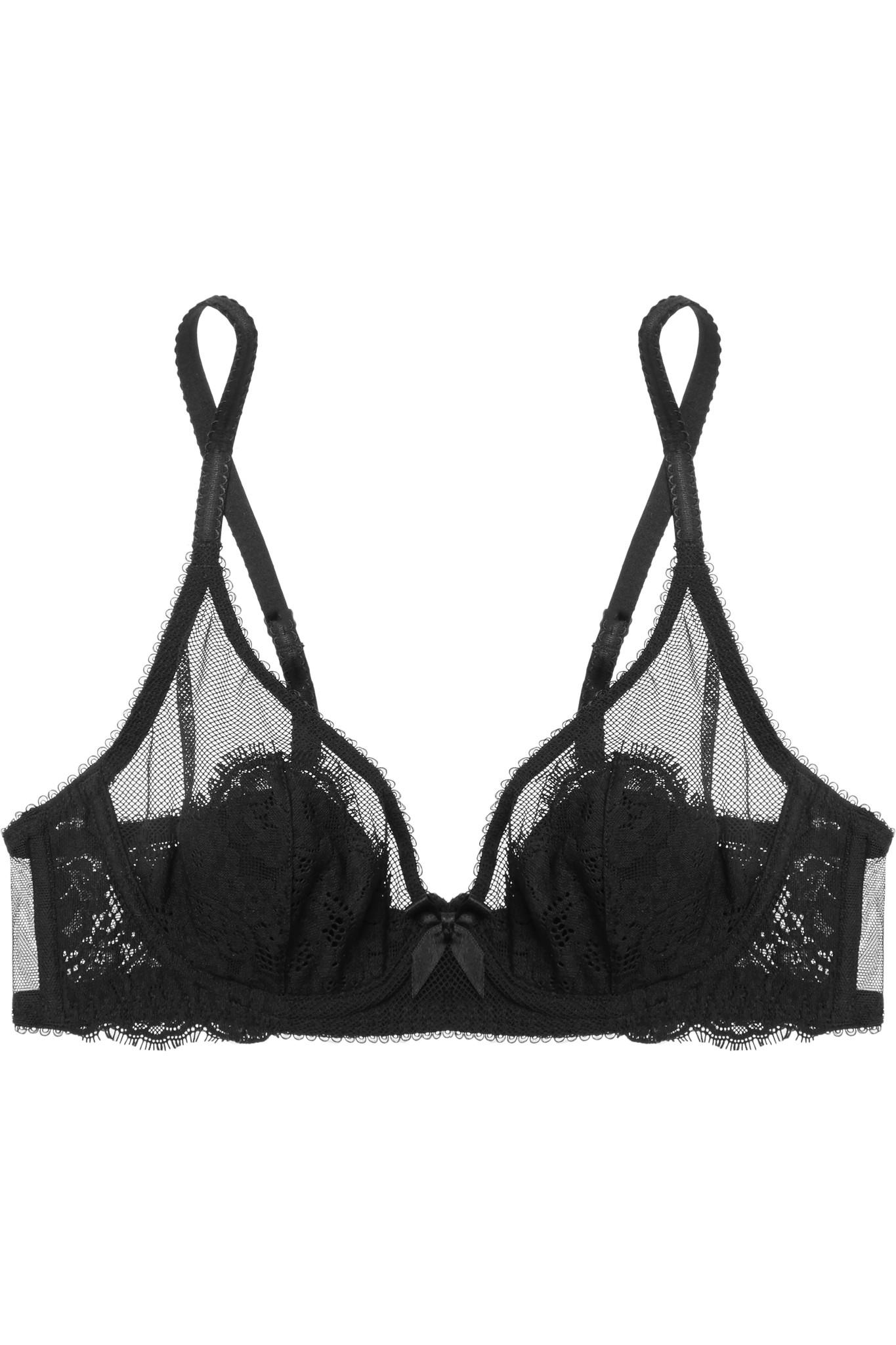 L'agent by agent provocateur Carmella Stretch-tulle And Lace Underwired ...
