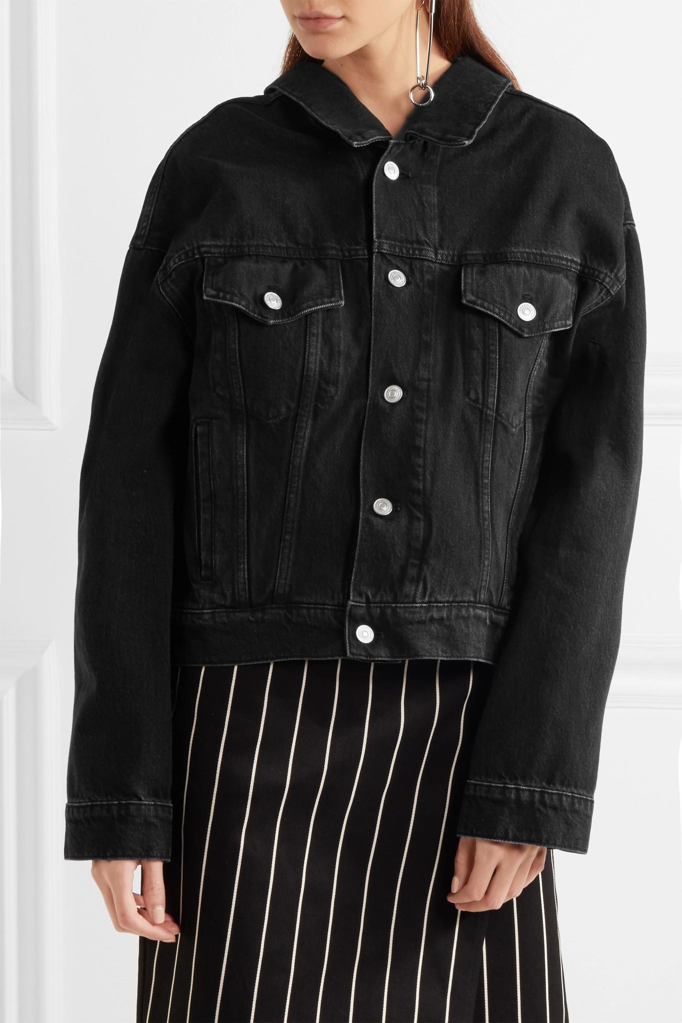 Lyst - Balenciaga Denim Jacket in Black