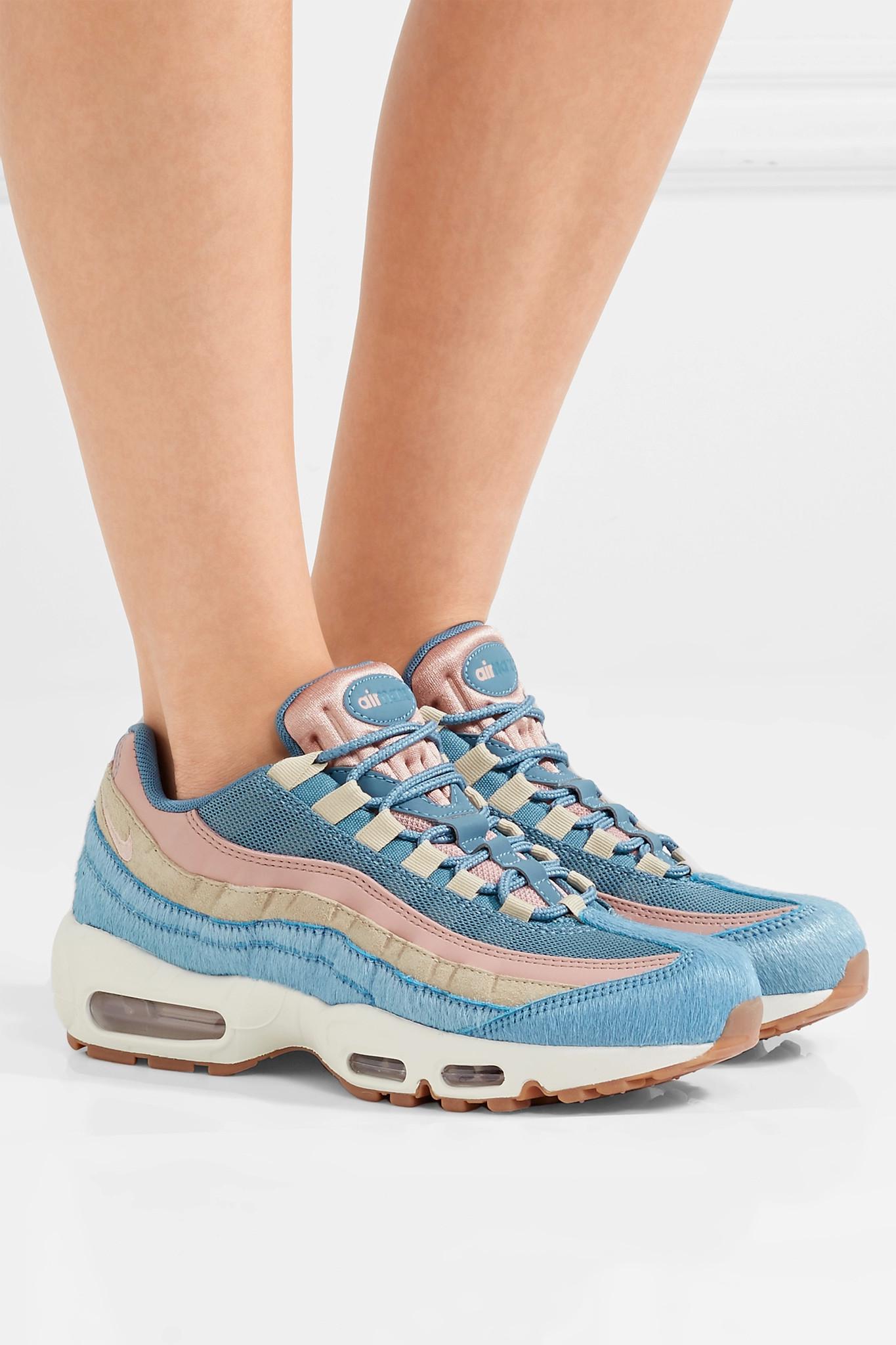 air max 95 calf hair suede and mesh sneakers air max 95 calf hair suede and mesh sneakers