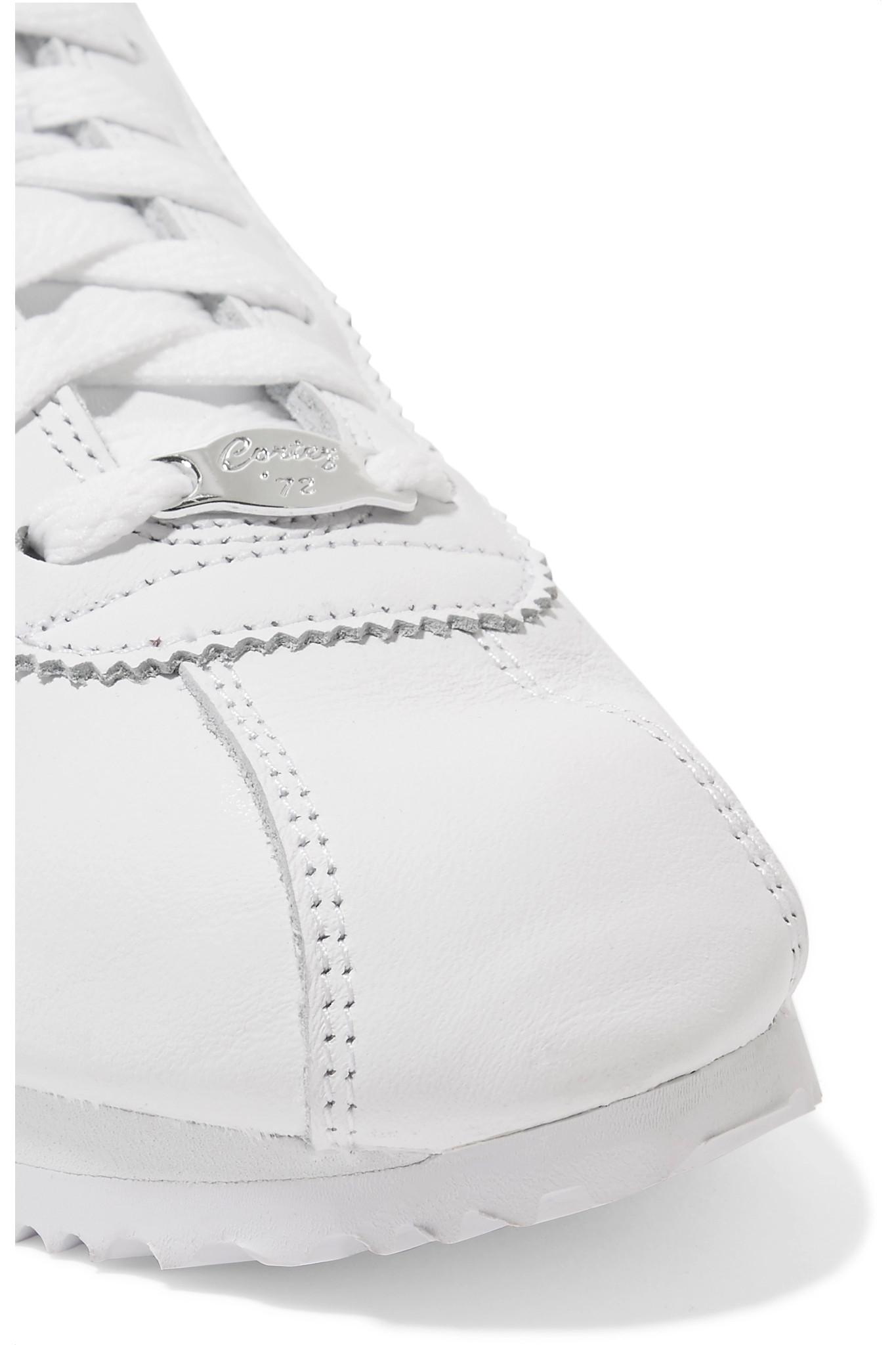 nike leather white cortez sneakers