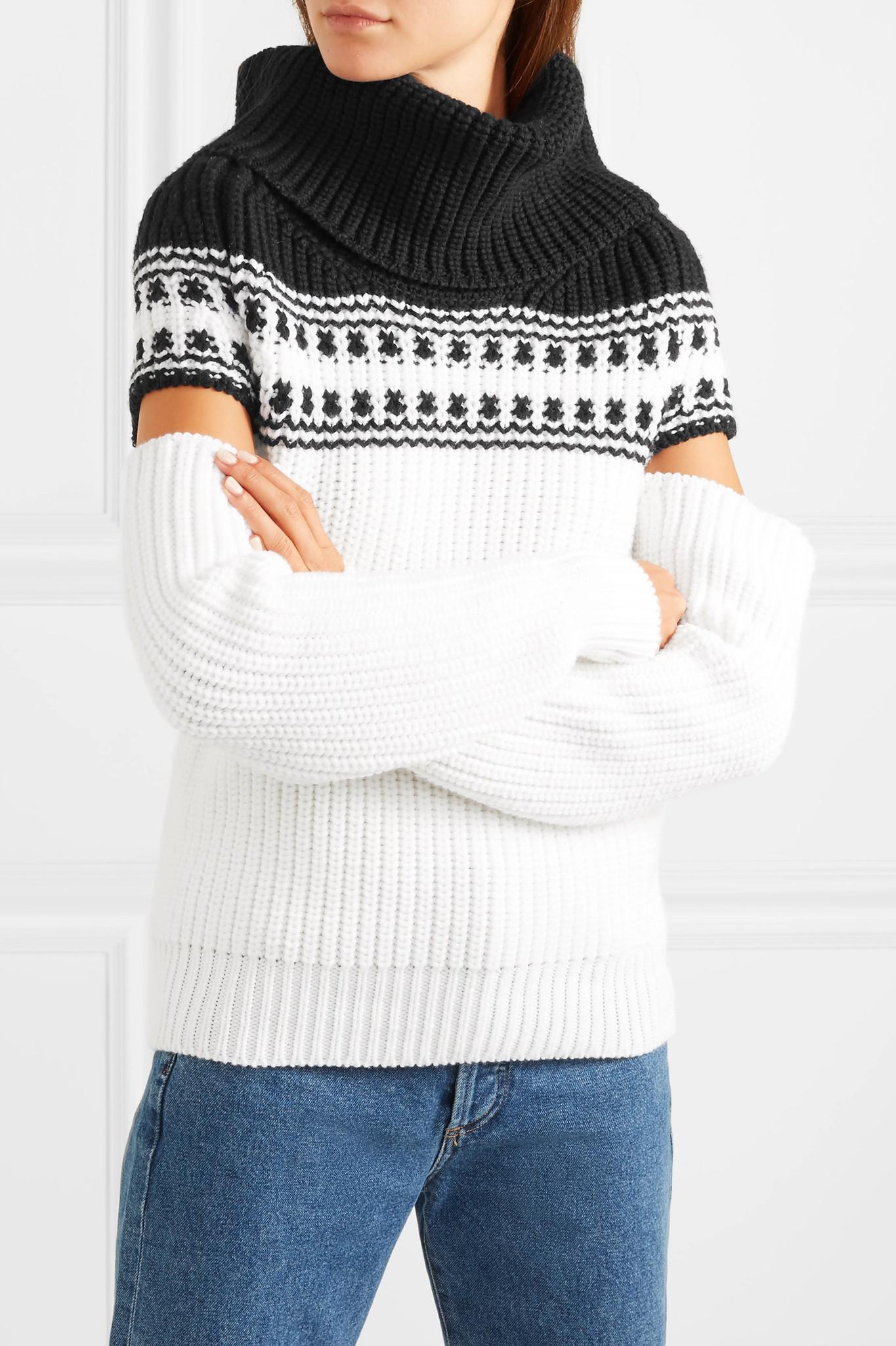 Écran Découpes En Plein À Laine Monse Pull Lyst Black Jacquard Afficher xqBgFvEYw