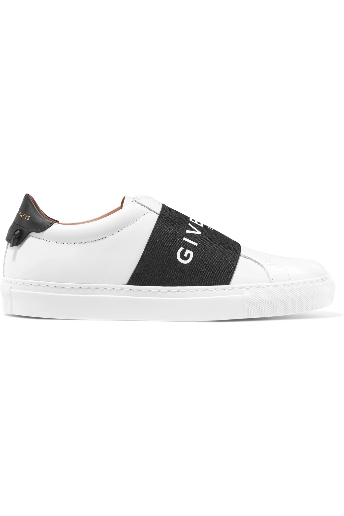 Lyst - Givenchy Urban Street Logo-print Leather Slip-on Sneakers in ...