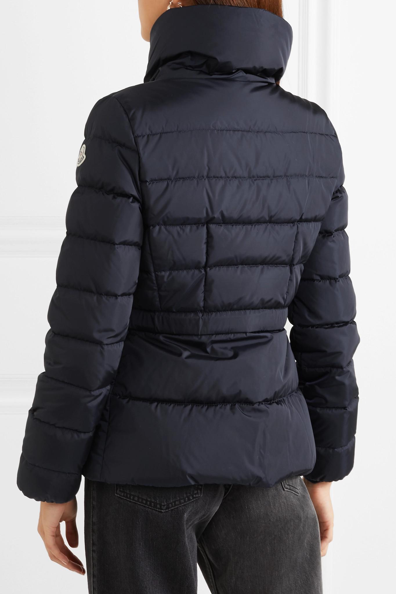 Moncler Synthetic Belted Quilted Shell Down Jacket in Navy ...