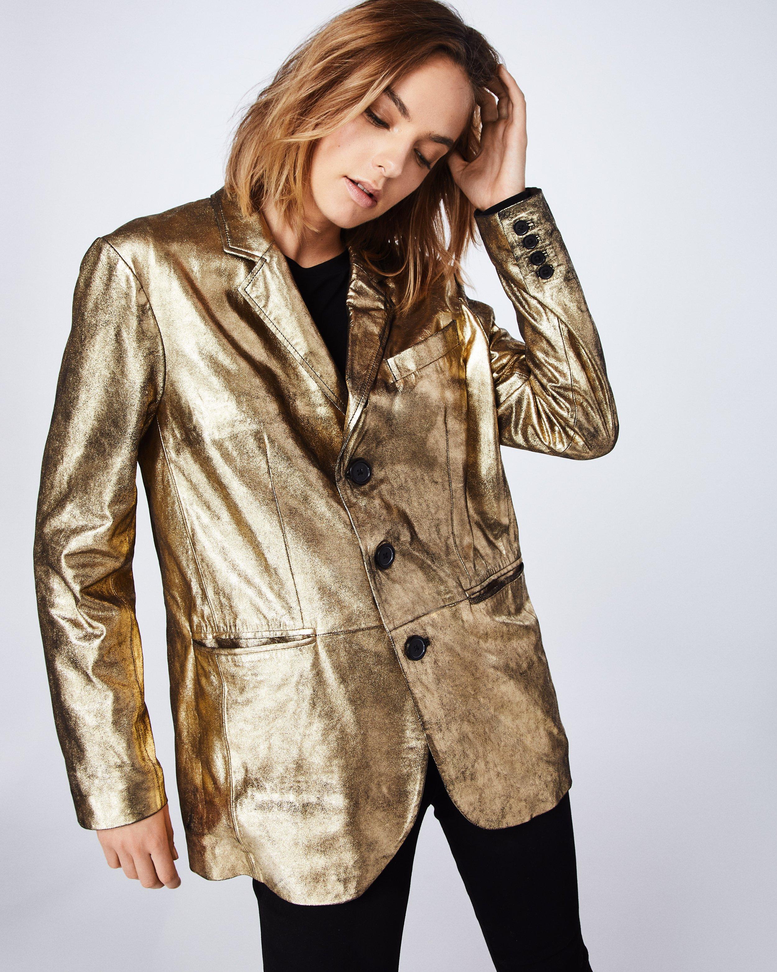 Lyst Nicole Miller Distressed Leather Boyfriend Jacket