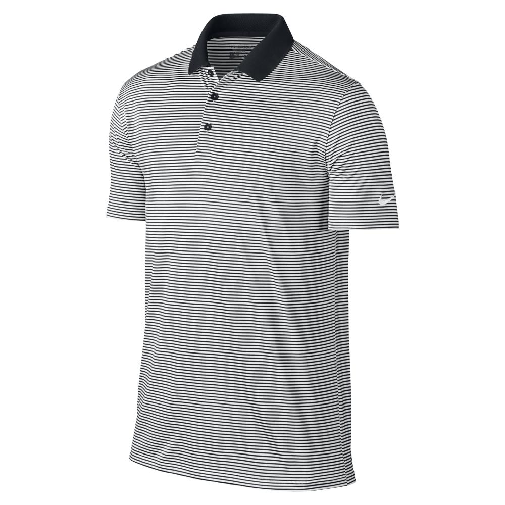Nike Victory Mini Stripe Men's Standard Fit Golf Polo Shirt in White ...