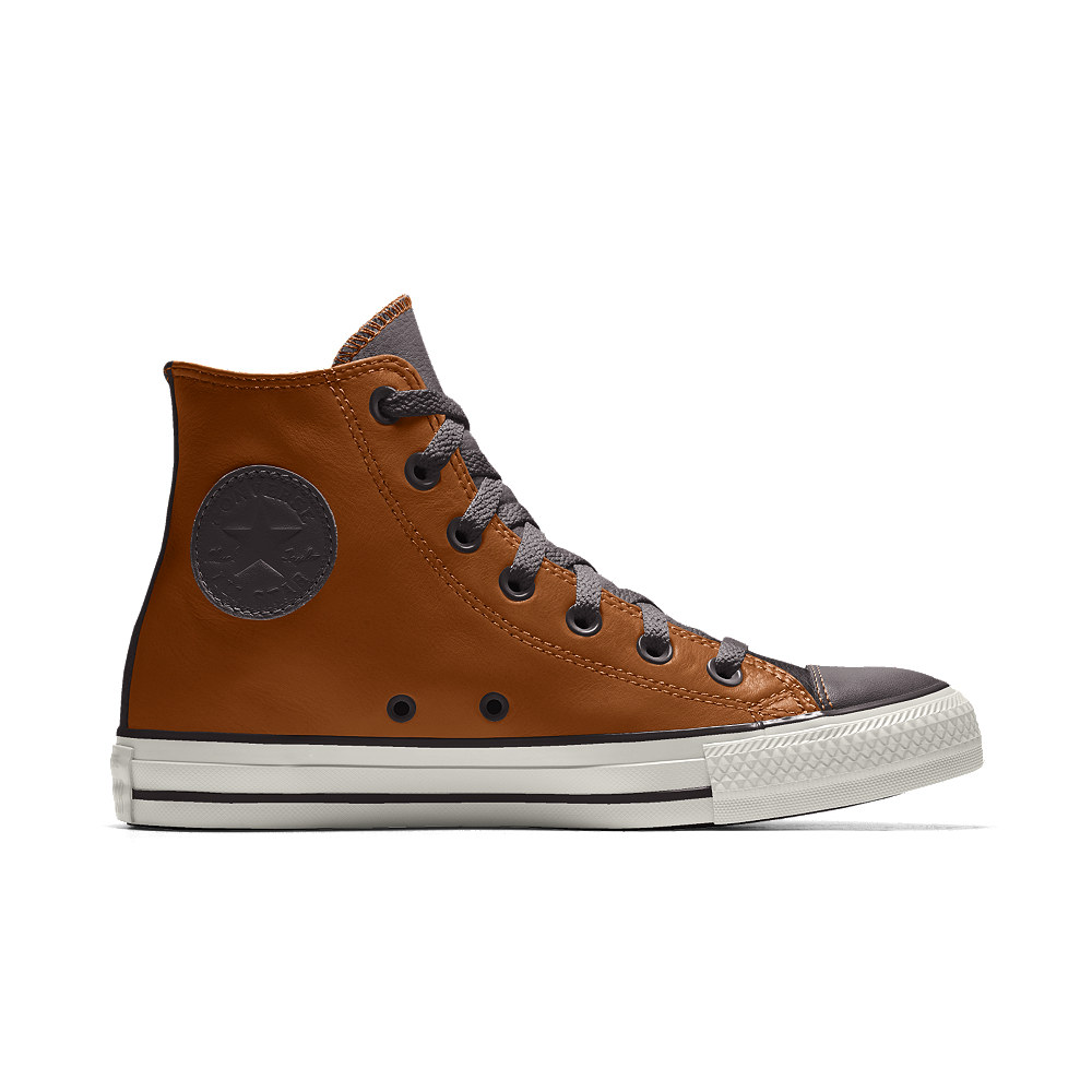 Lyst Converse Custom Chuck Taylor All Star Leather High Top Shoe In Brown For Men