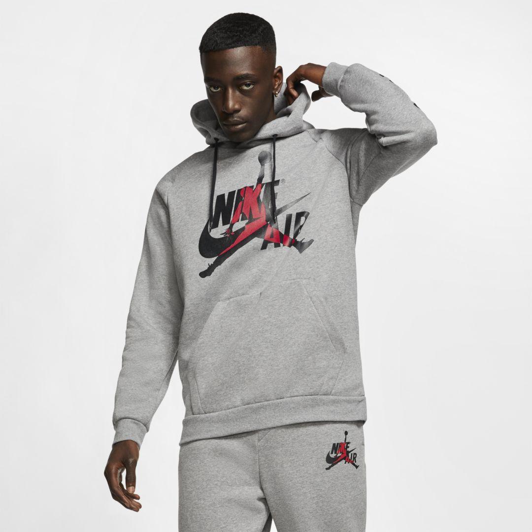 Nike Jordan Jumpman Classics Fleece Pullover Hoodie in Gray for Men - Lyst