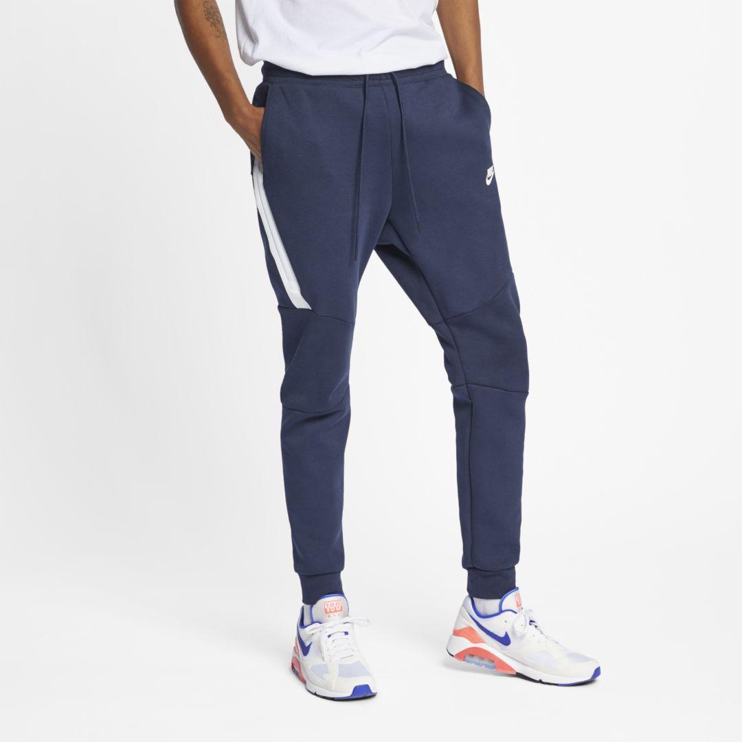 nike tech fleece joggers navy blue