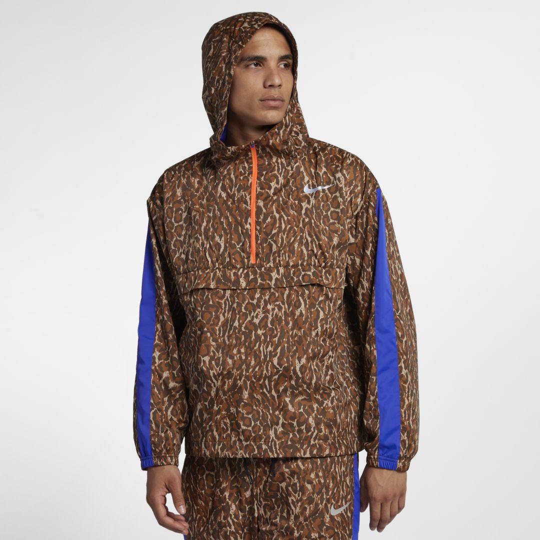 Nike Repel Anorak Running Track Jacket in Brown for Men - Lyst