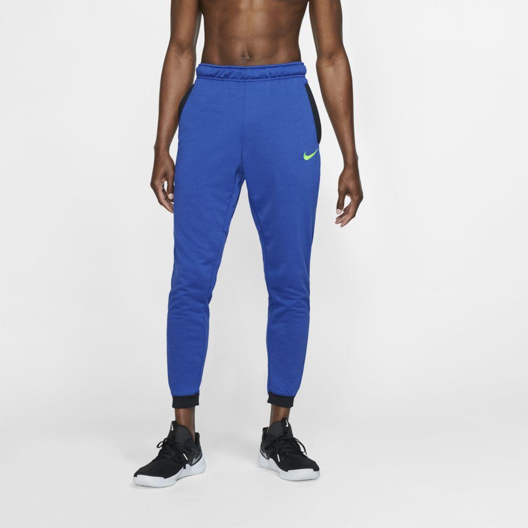 Nike Dri-fit Tapered Fleece Training Pants in Blue for Men - Lyst