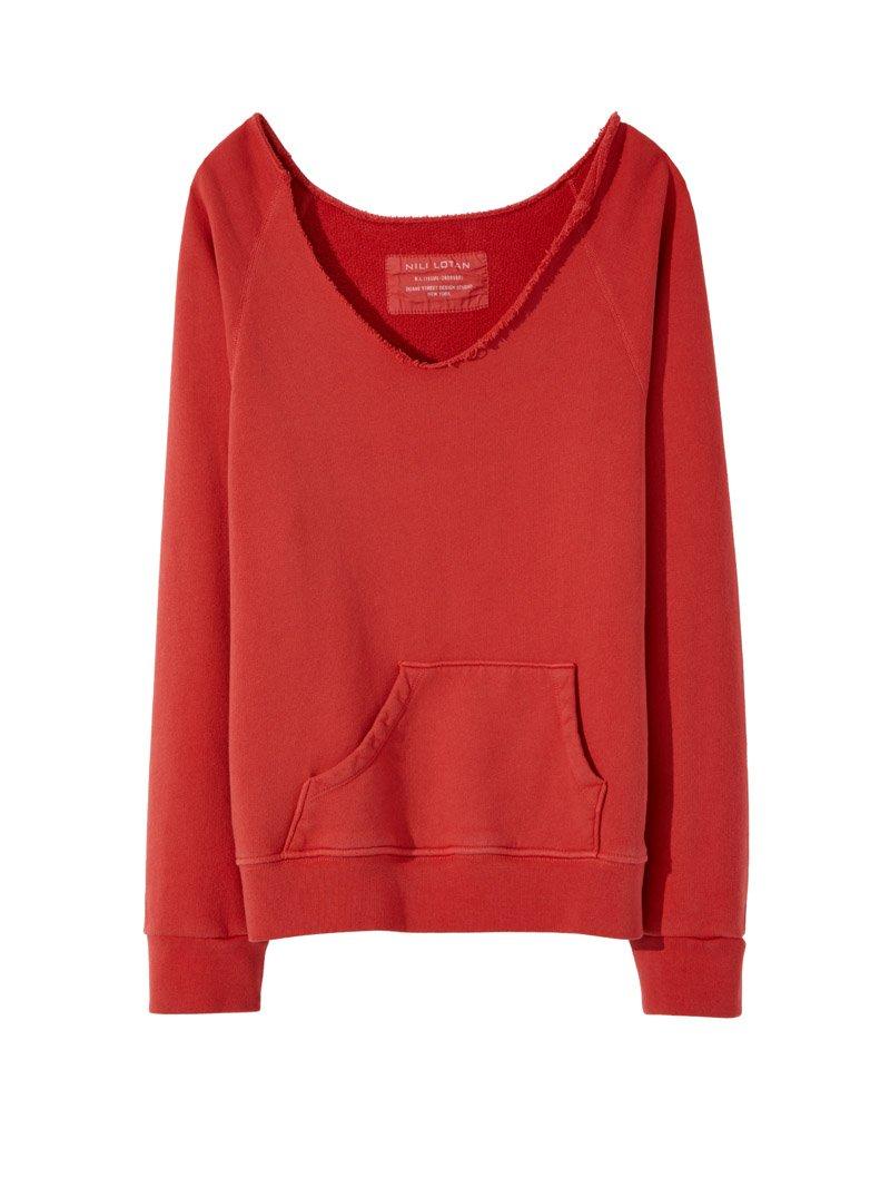 nili lotan tiara v neck sweatshirt