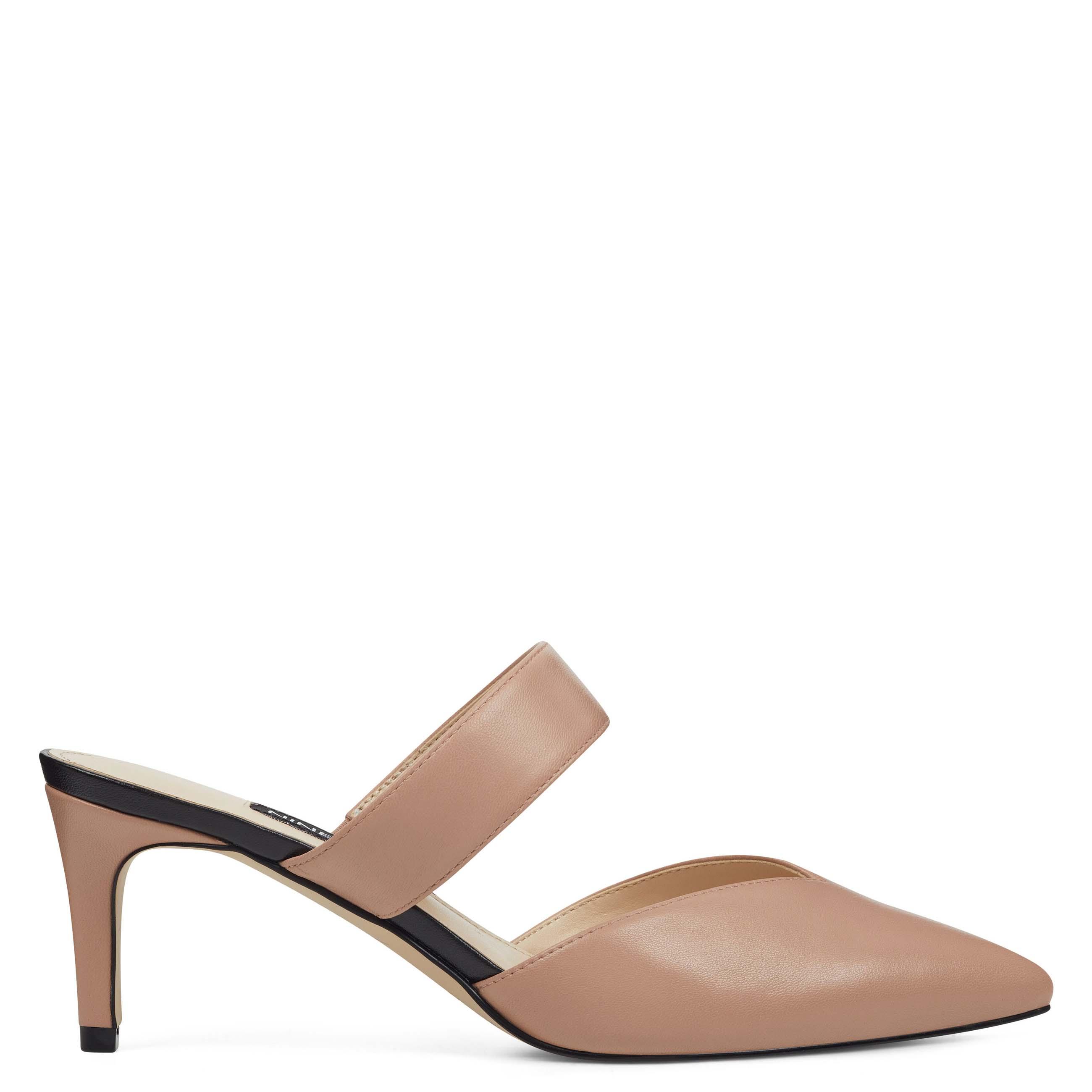 furzy pointy toe mules