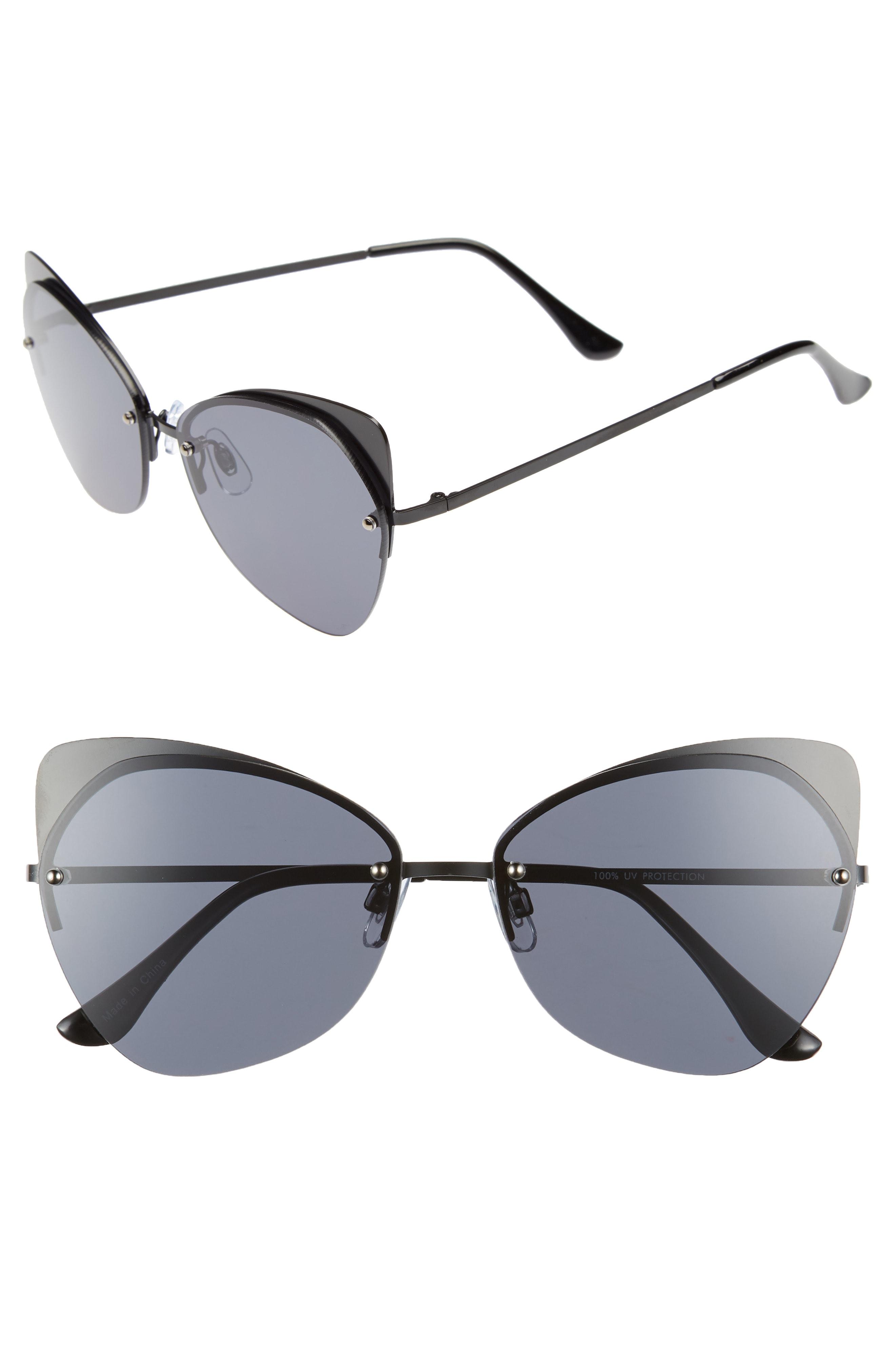 Bp 59mm Rimless Cat Eye Sunglasses In Black Lyst