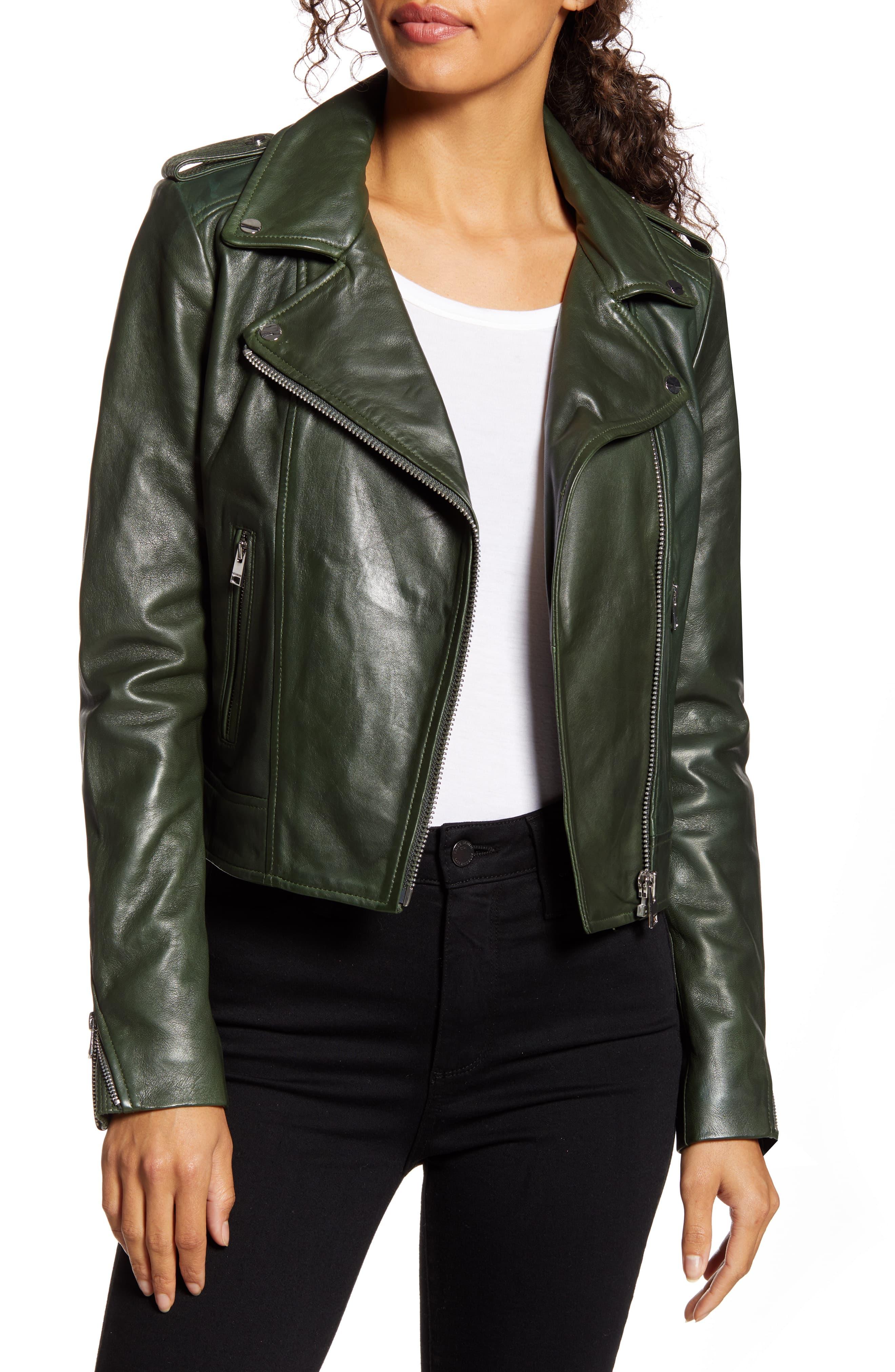 lamarque hooded leather jacket