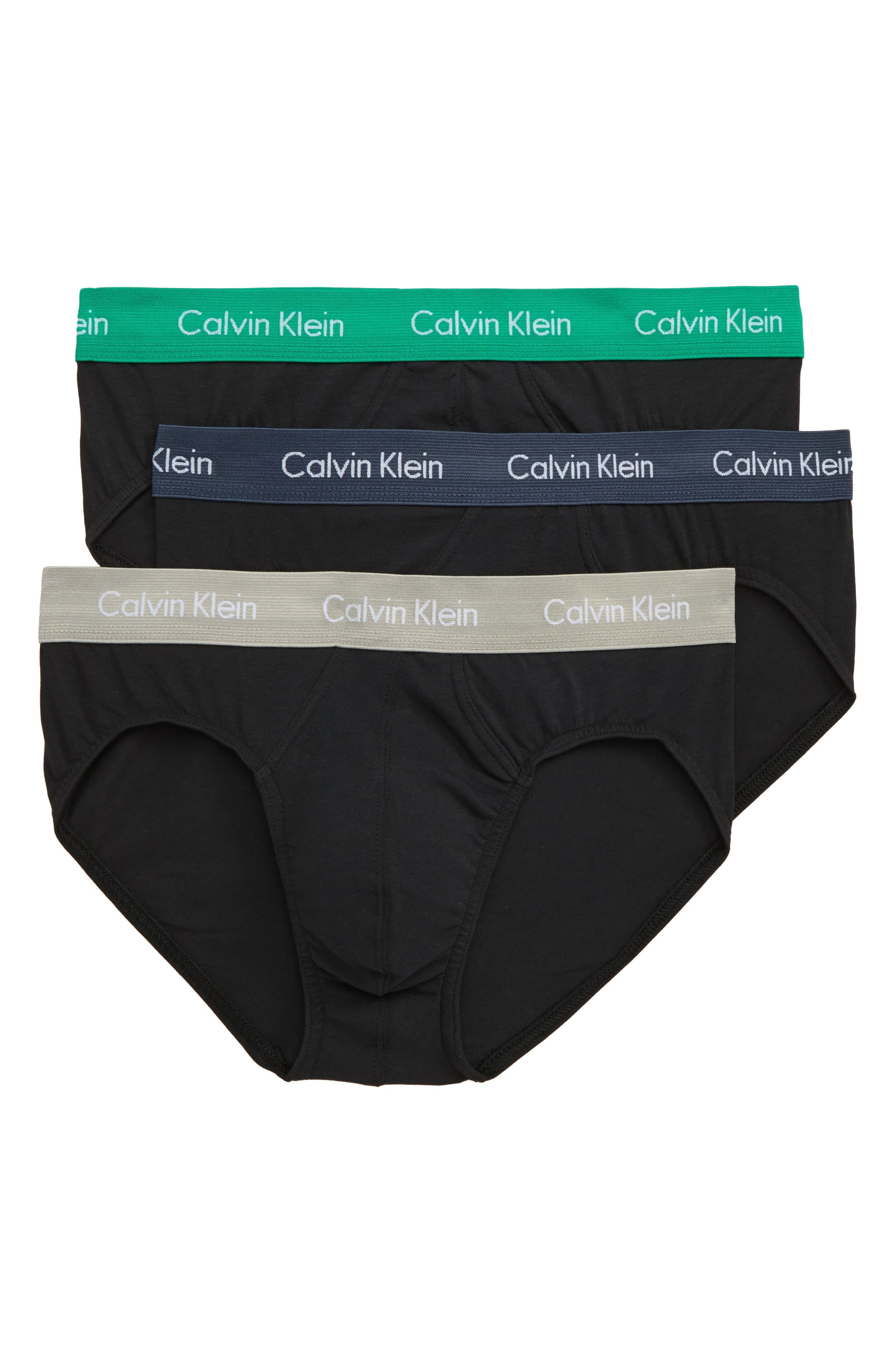 Calvin Klein 3-pack Hip Briefs in Black for Men - Lyst