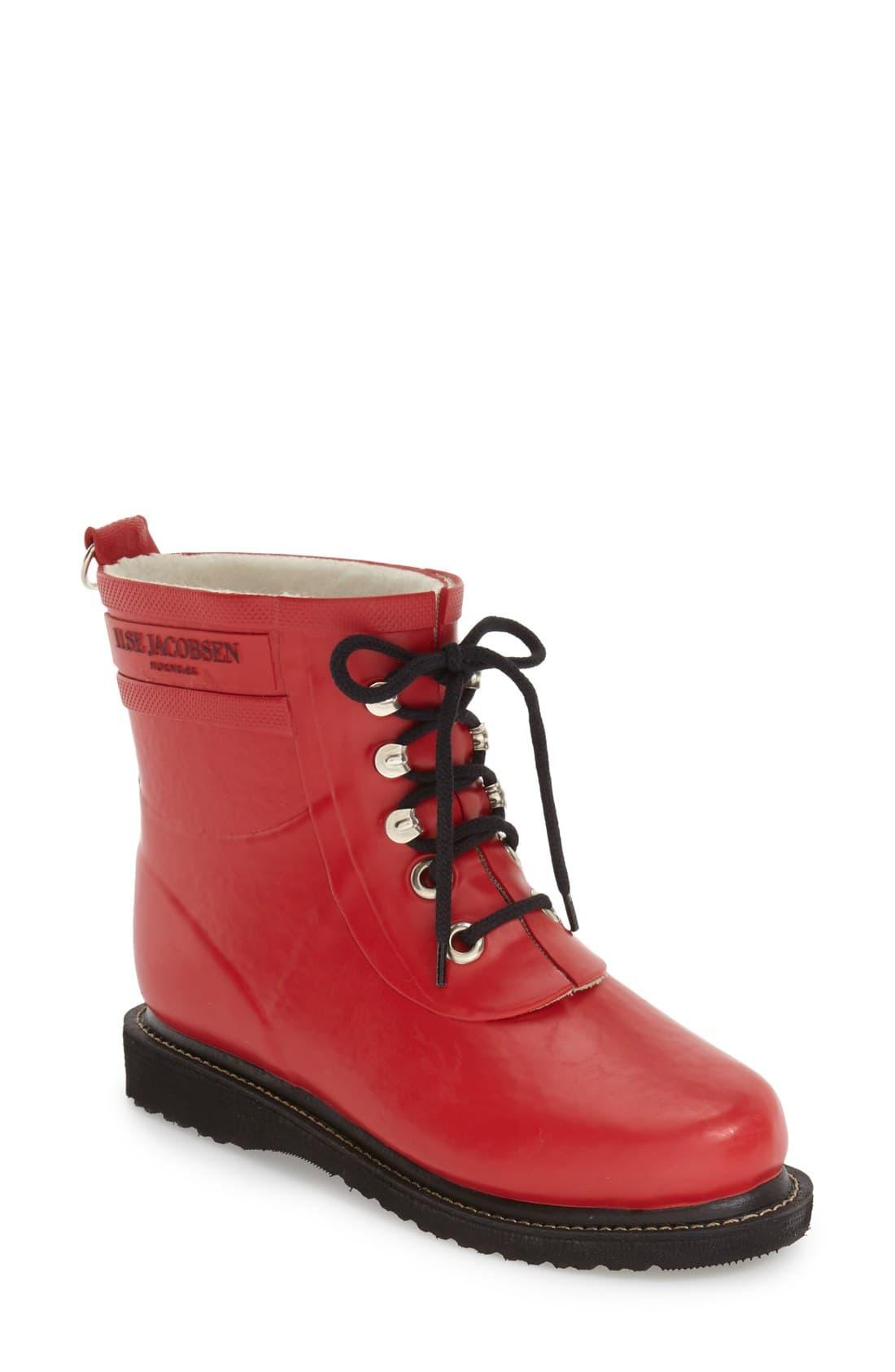 Ilse Jacobsen Fleece 'rub' Boot in Deep Red (Red) - Save 25% - Lyst