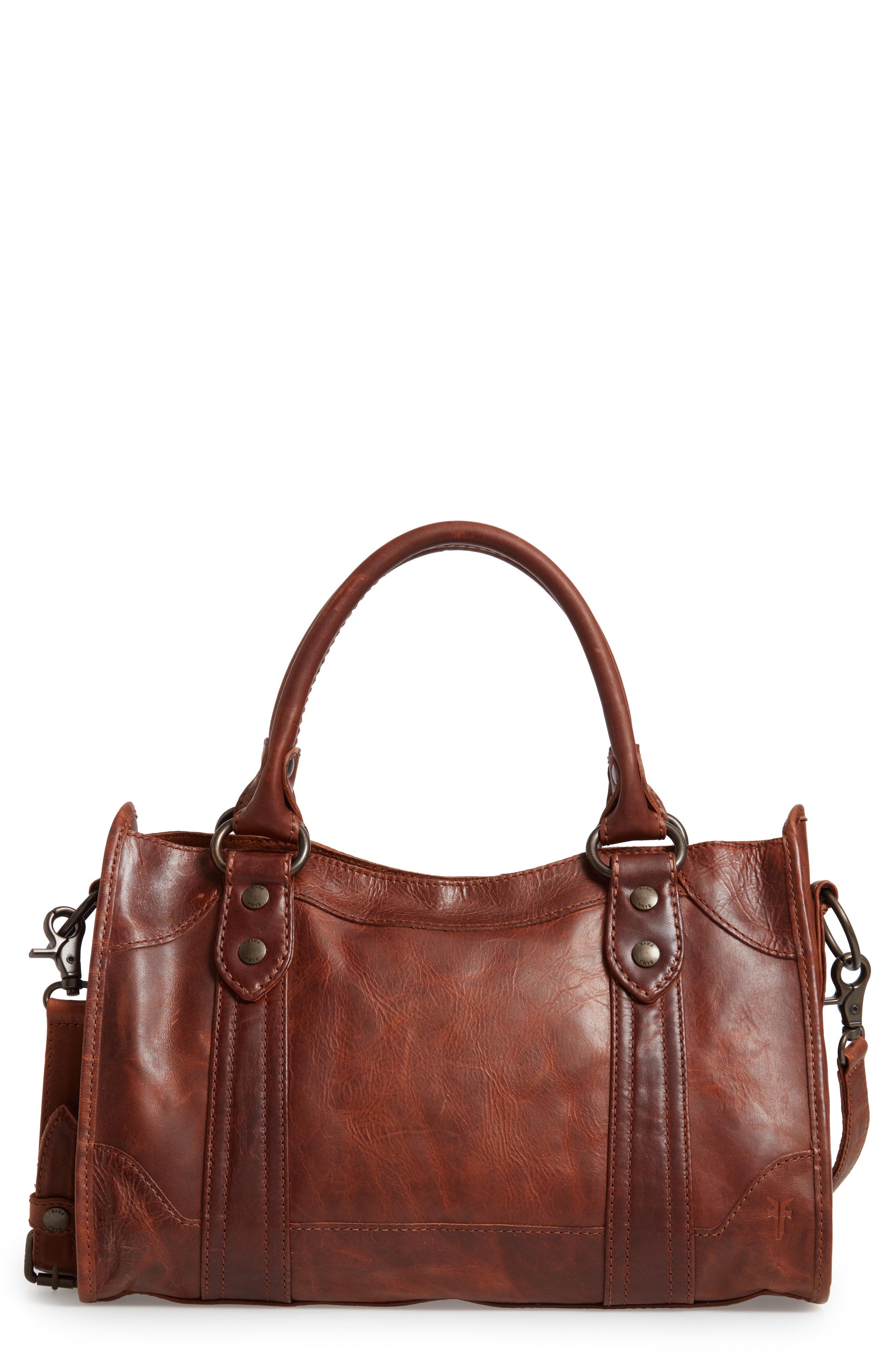 Lyst - Frye 'melissa' Washed Leather Satchel in Brown