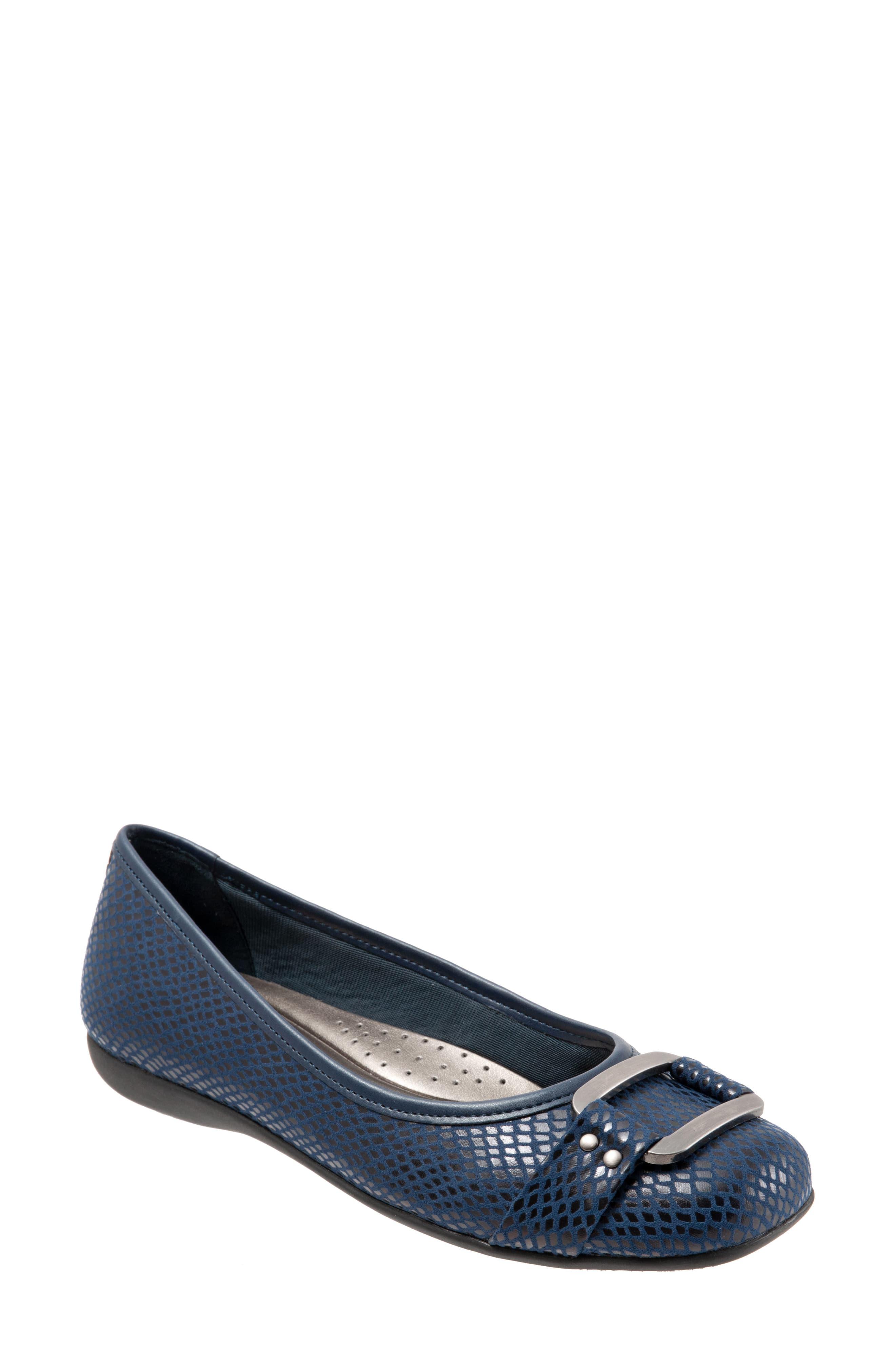 Trotters Denim 'sizzle Signature' Flat in Navy (Blue) - Lyst
