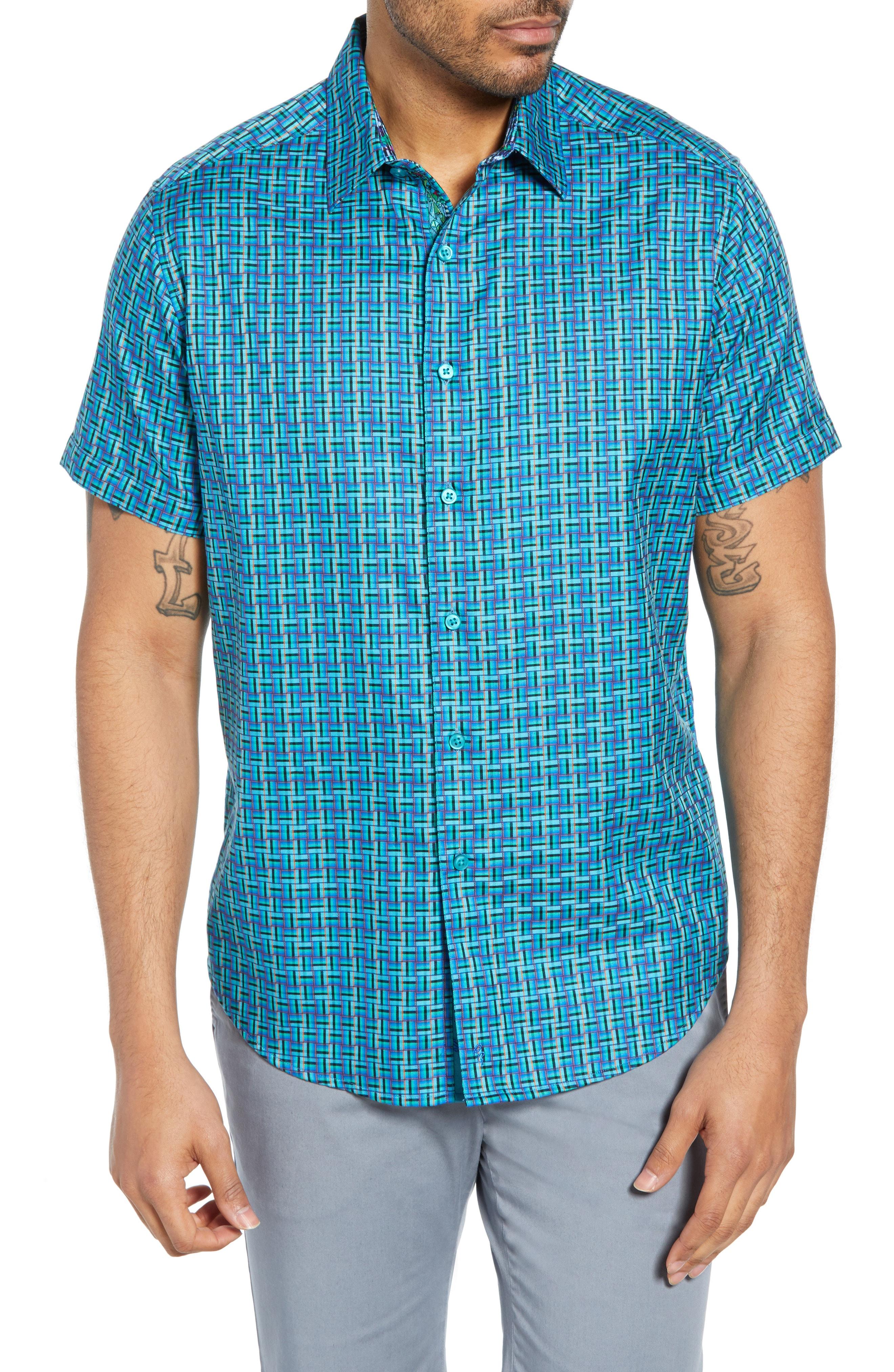 Lyst - Robert Graham Capra Classic Fit Cotton Sport Shirt in Blue for Men