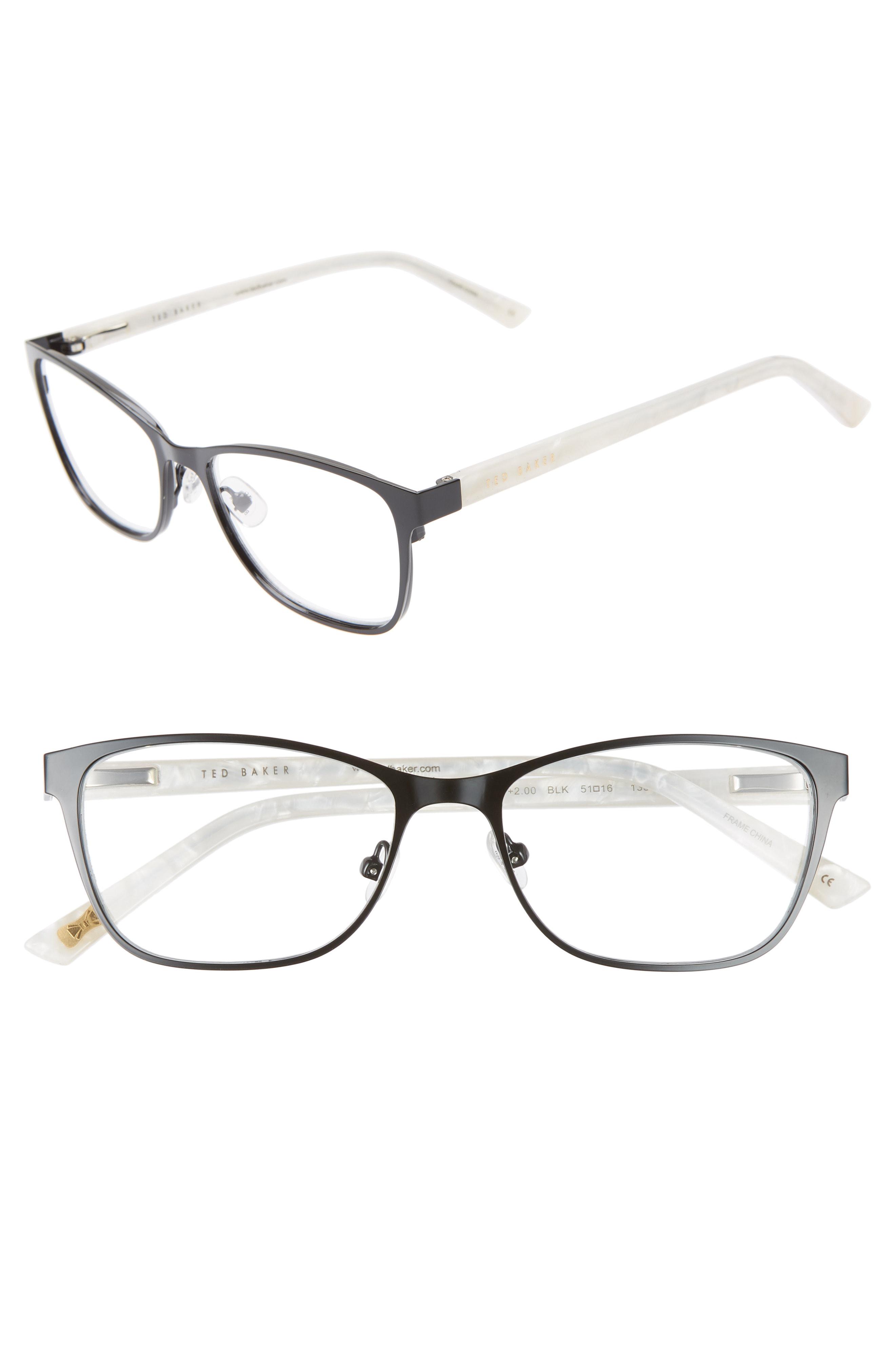 Ted Baker 51mm Rectangle Reading Glasses - - Lyst