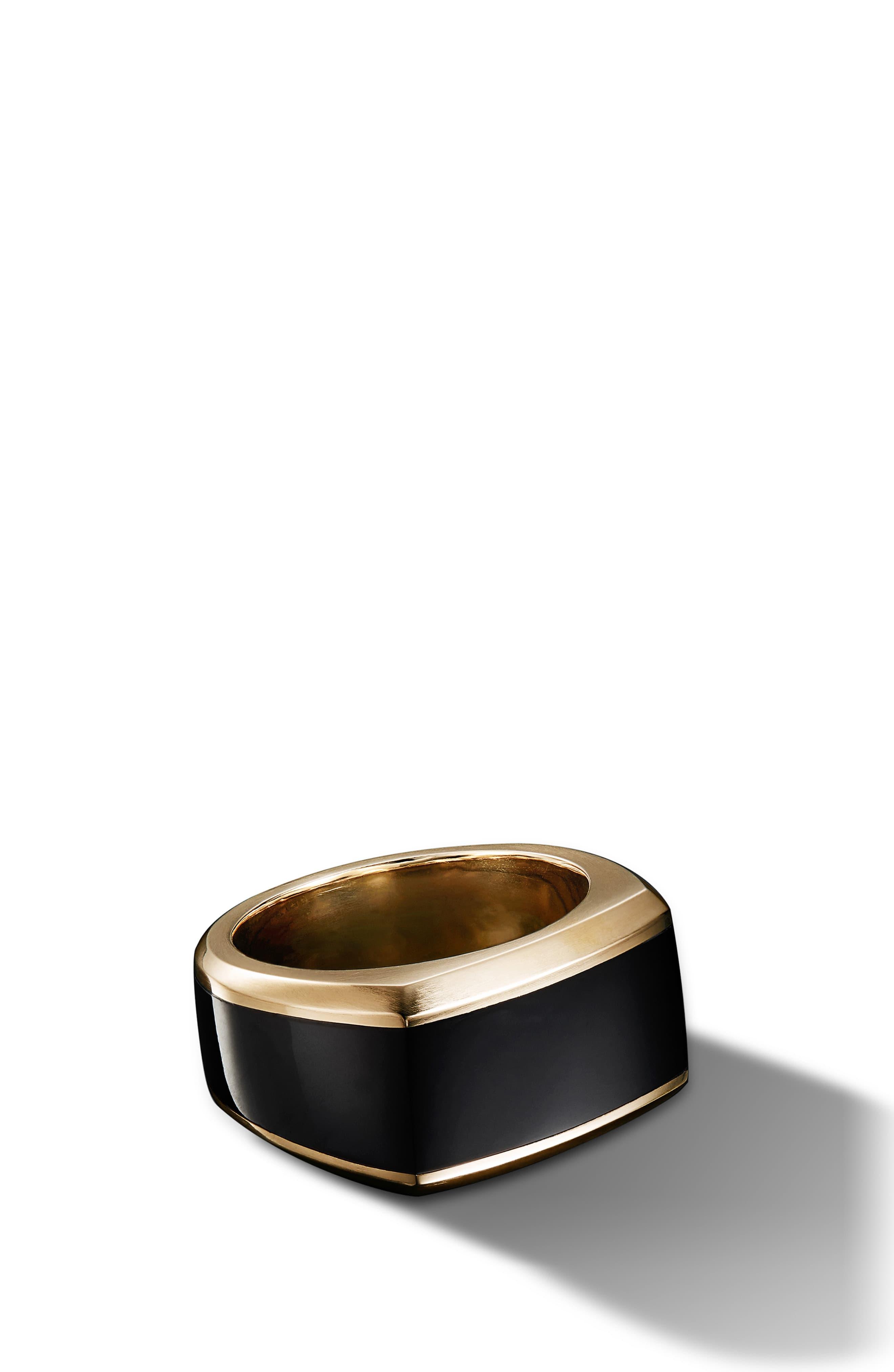 Lyst David Yurman Roman 18k Gold Ring With Black Onyx in Black