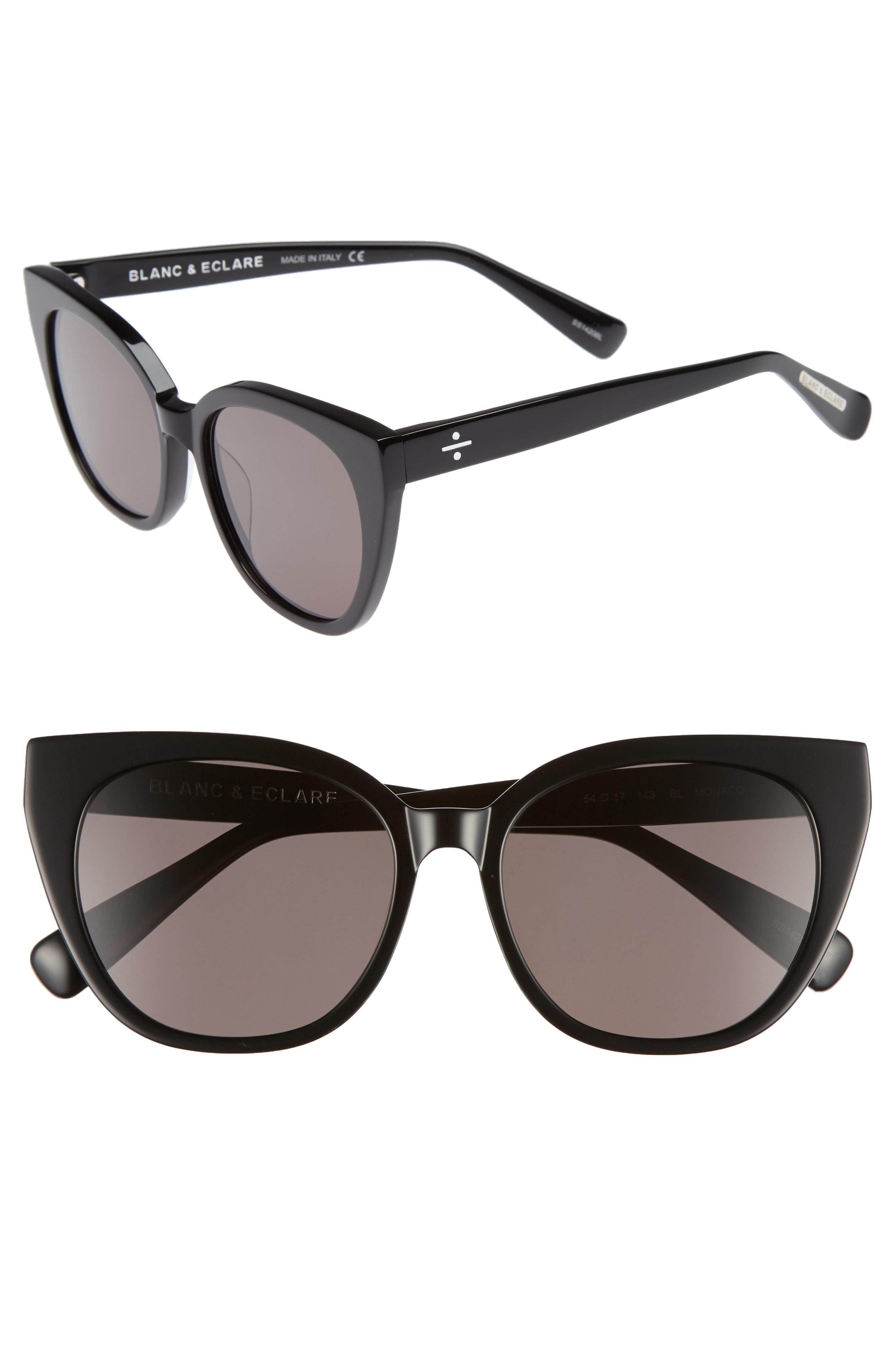 Lyst - Blanc & Eclare Monaco 54mm Cat Eye Sunglasses in Black