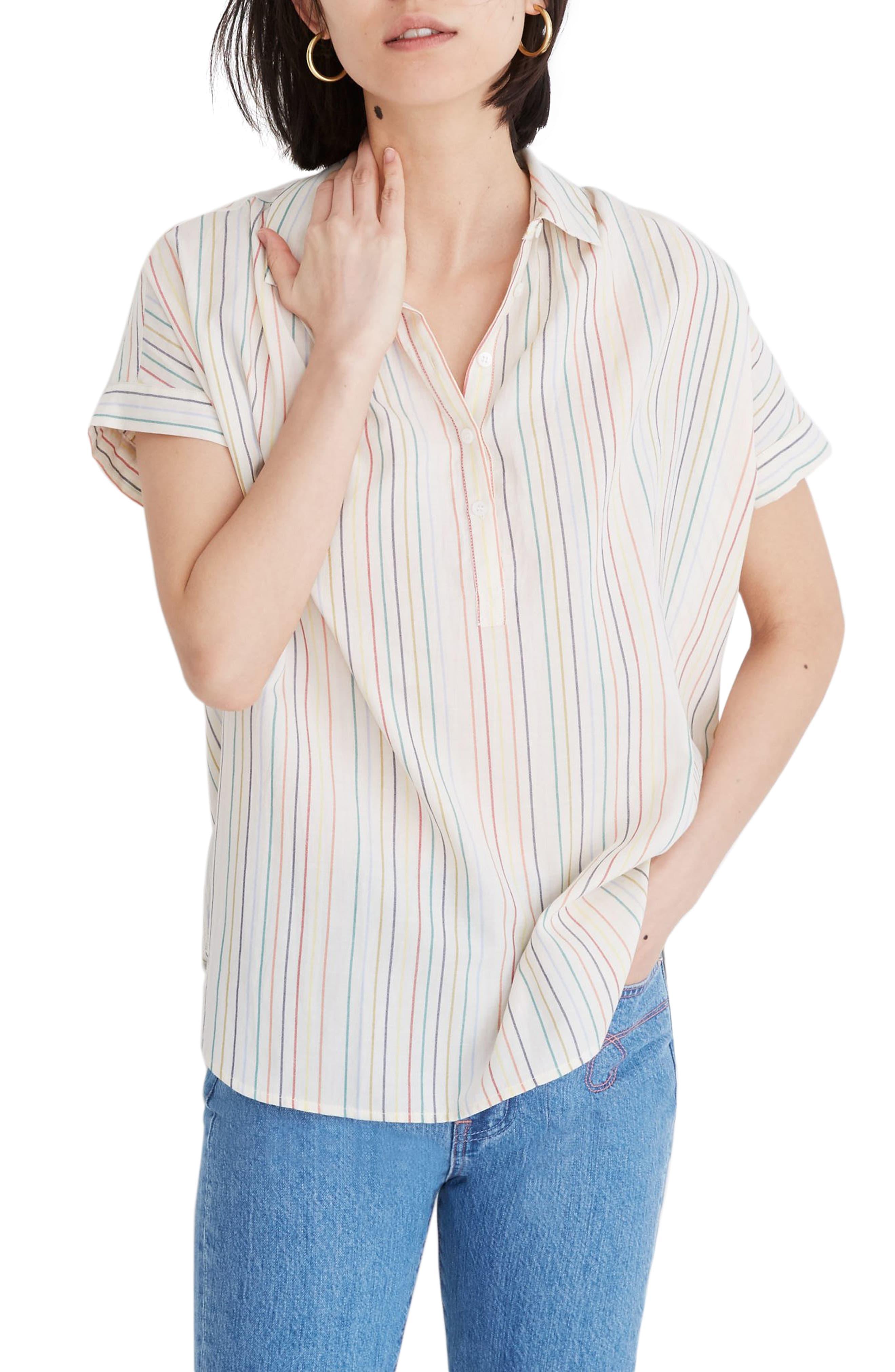 madewell central popover shirt