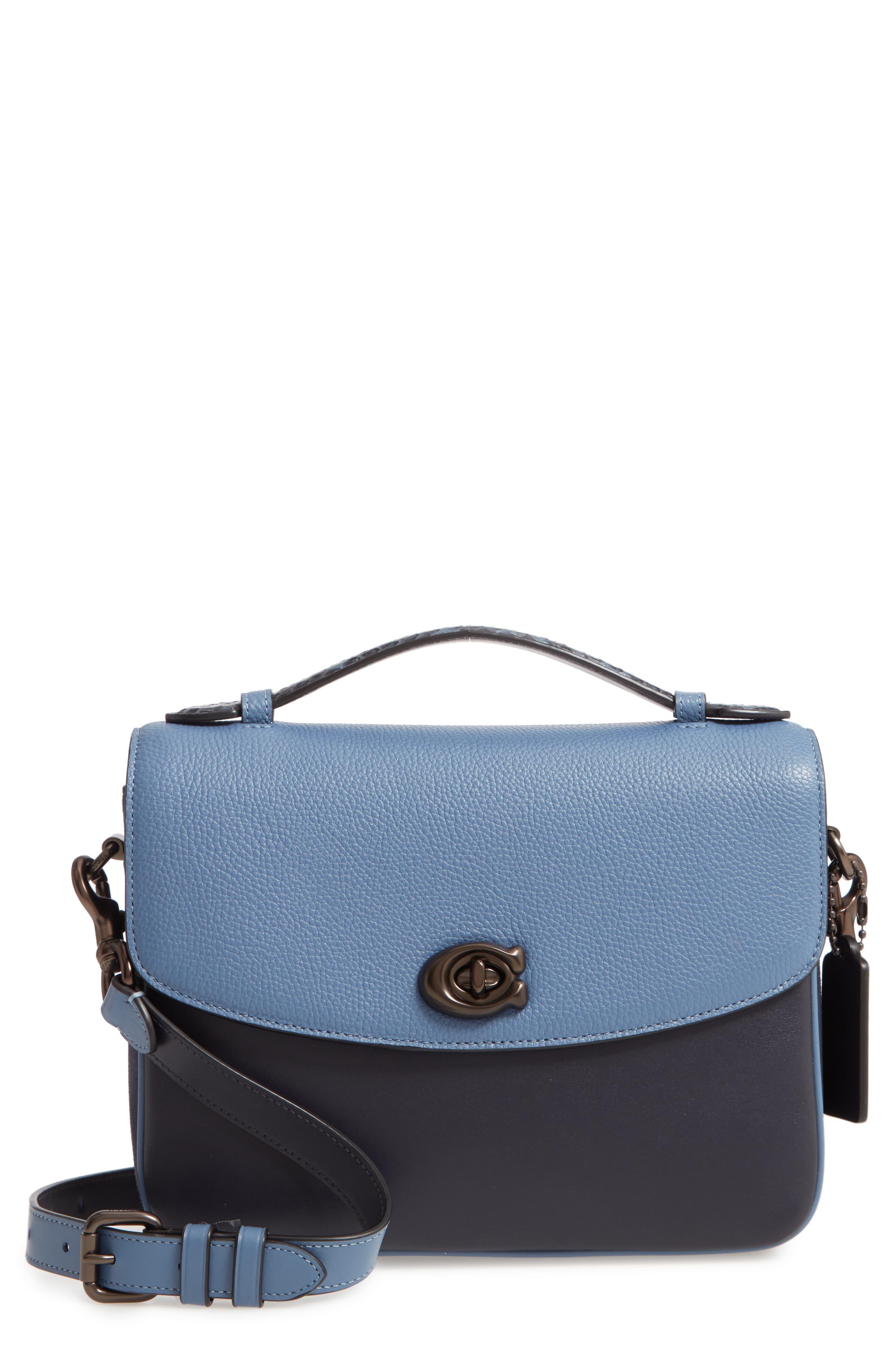 COACH Cassie Leather & Genuine Snakeskin Crossbody Bag - in Blue - Lyst