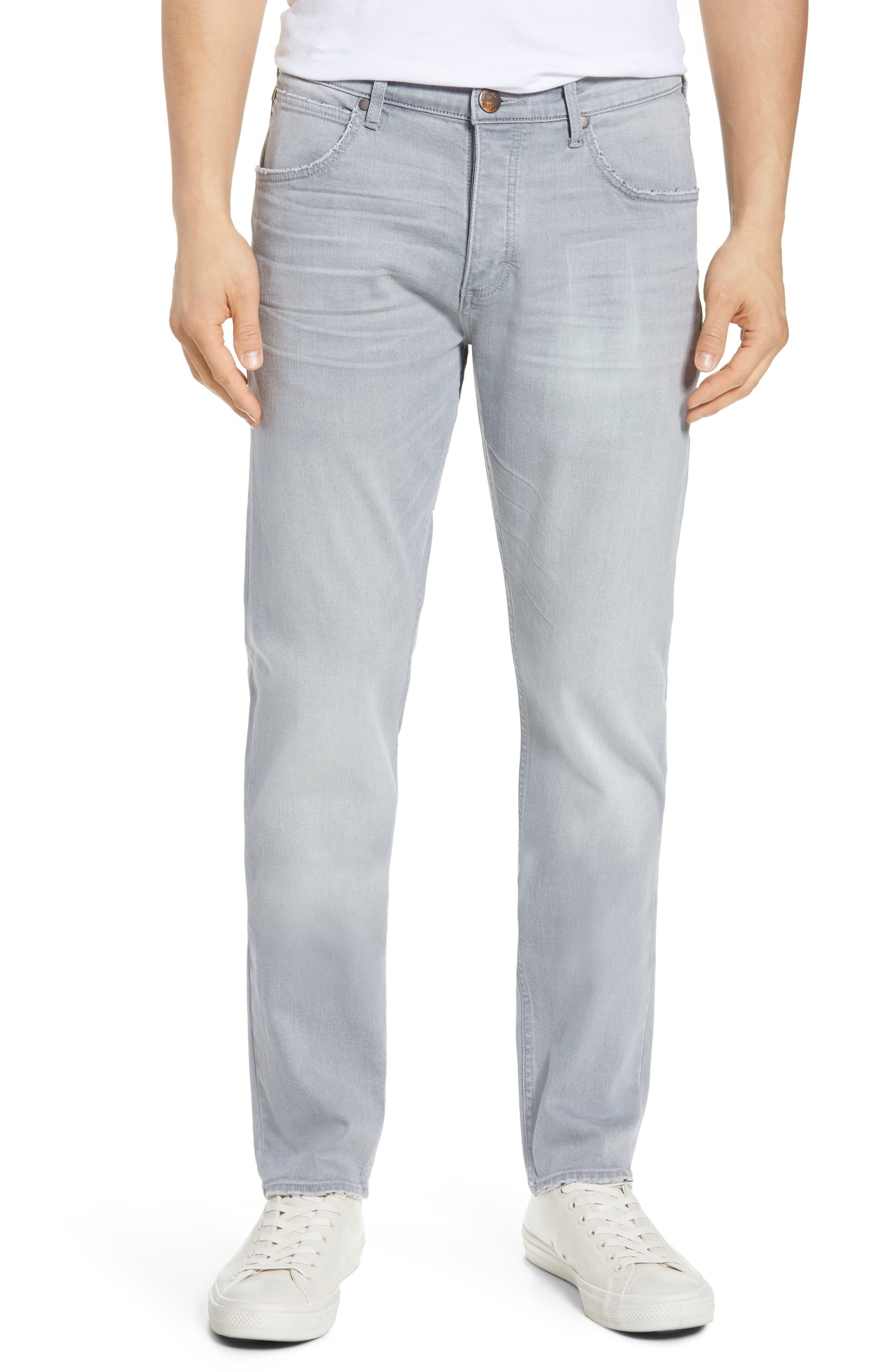 Wrangler Slider Slim Straight Leg Jeans in Gray for Men - Lyst