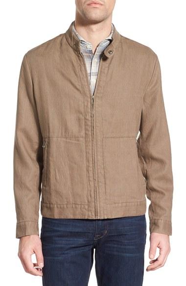 Lyst - Singer + sargent Linen Moto Jacket in Brown for Men