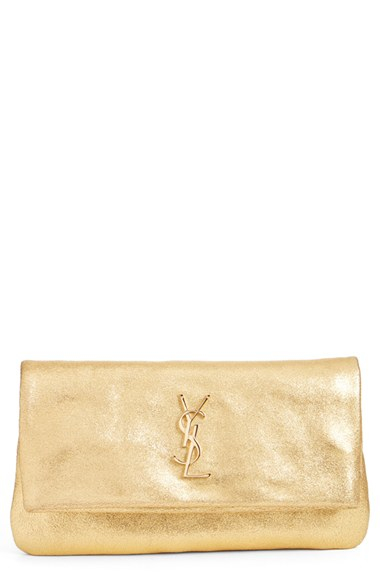 Lyst Saint Laurent West Hollywood Metallic Calfskin Leather Gallery