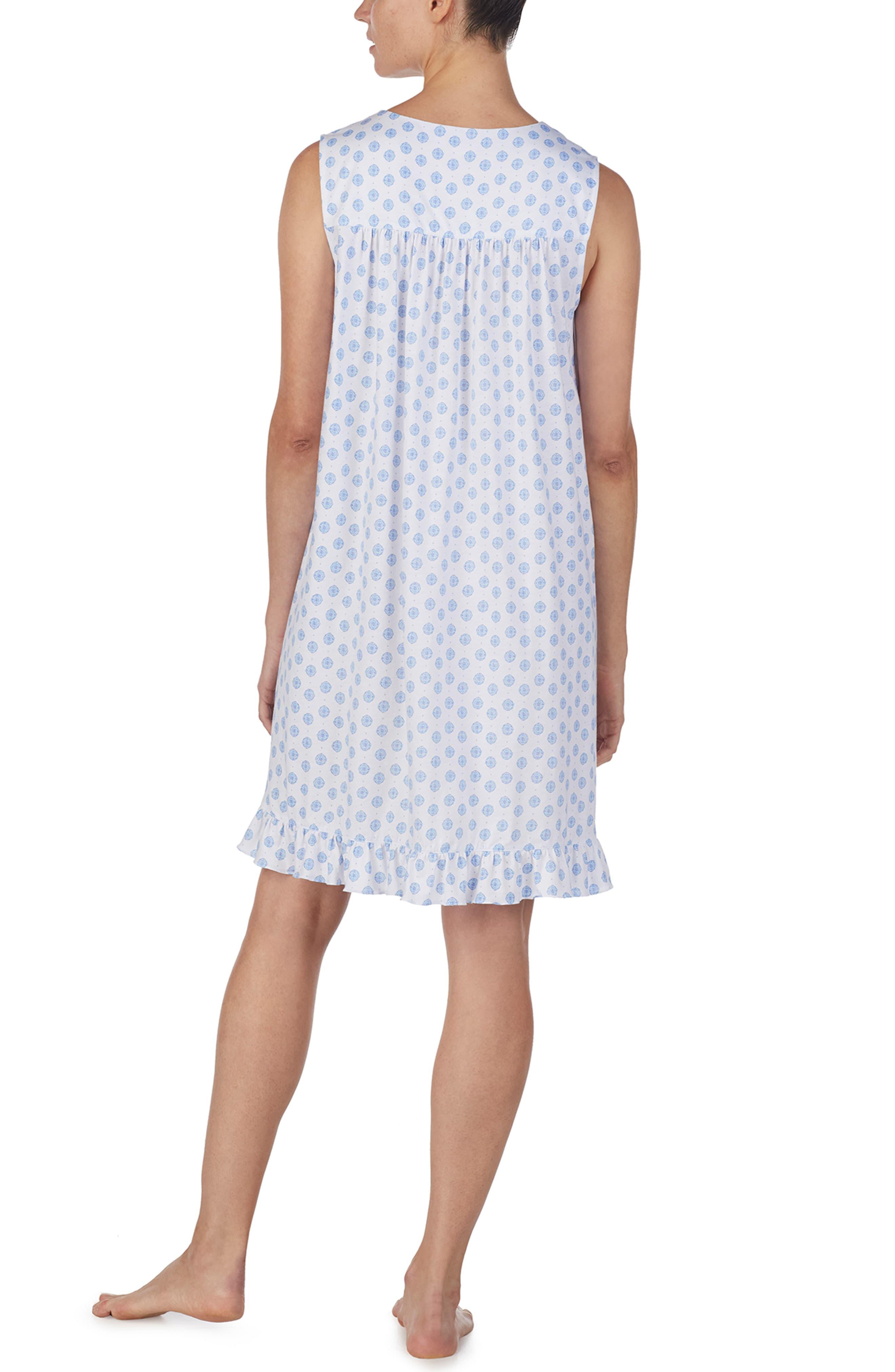 Eileen West Medallion Print Short Cotton Nightgown in Blue - Lyst