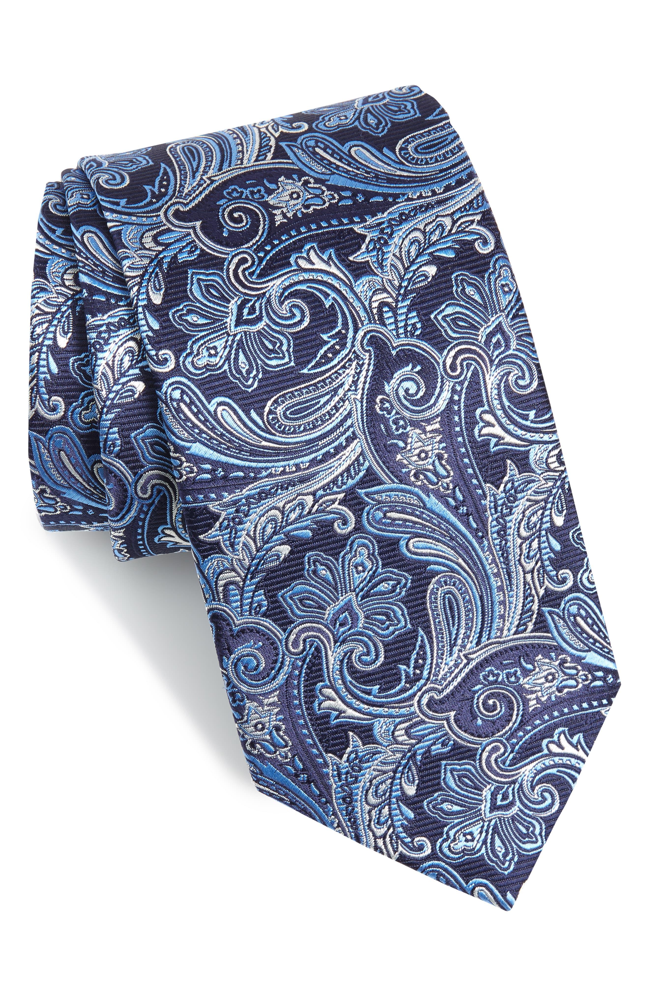 Eton of Sweden Paisley Silk Tie in Blue for Men - Lyst