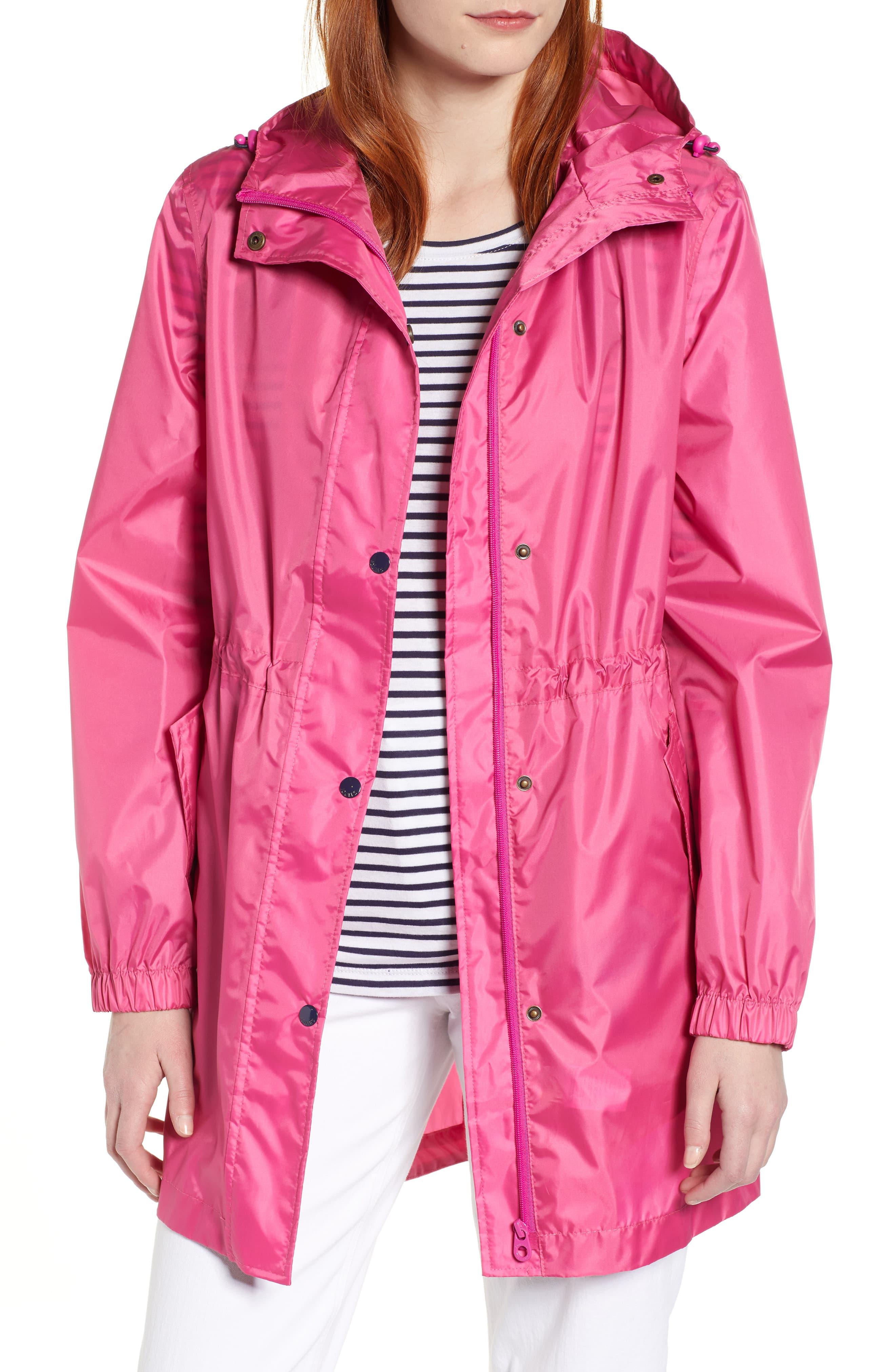 Joules Right As Rain Golightly Packable Waterproof Hooded Jacket, Pink in Pink - Lyst