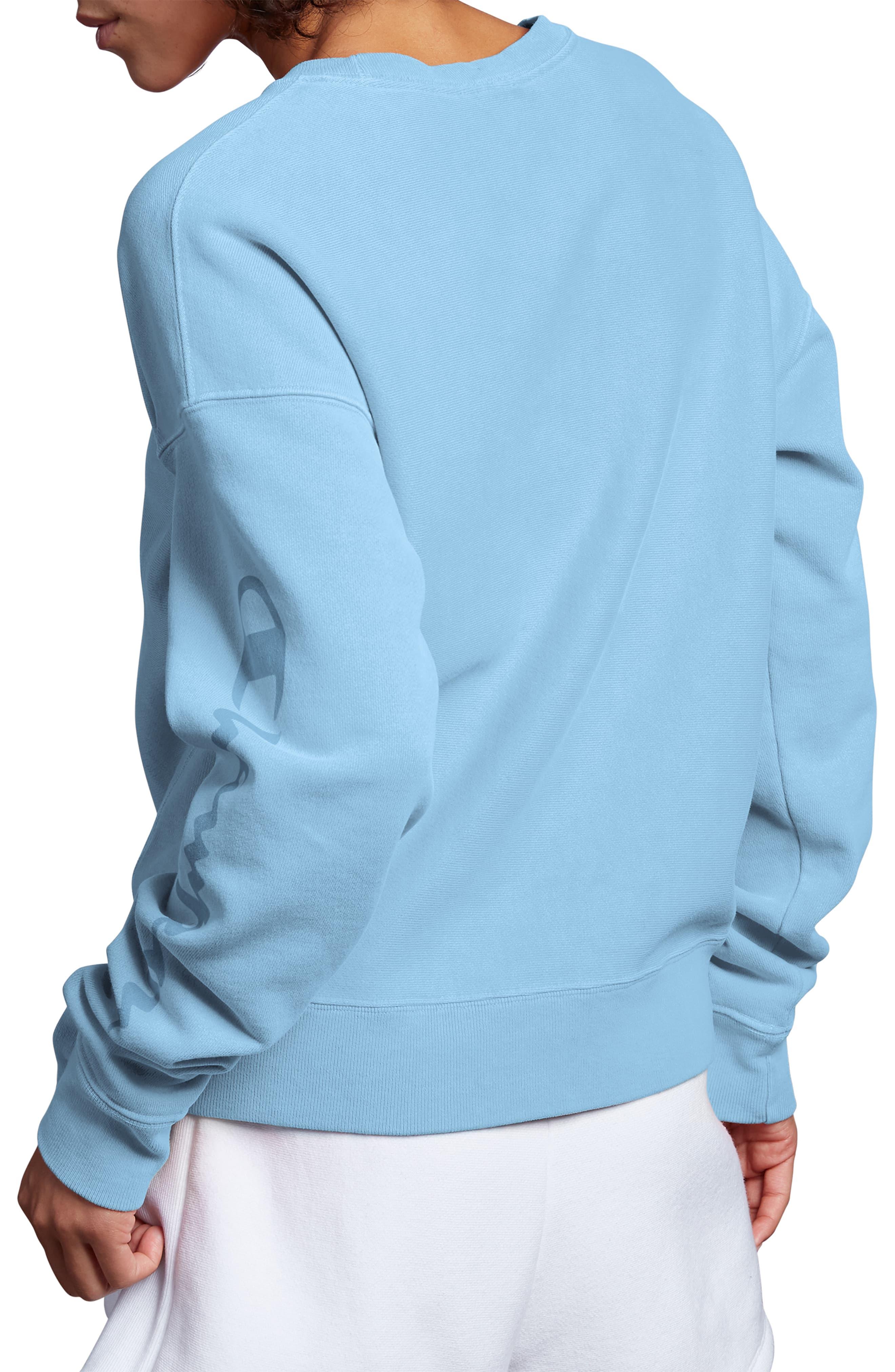 Champion Garment Dye Reverse Weave Sweatshirt in Blue Lyst