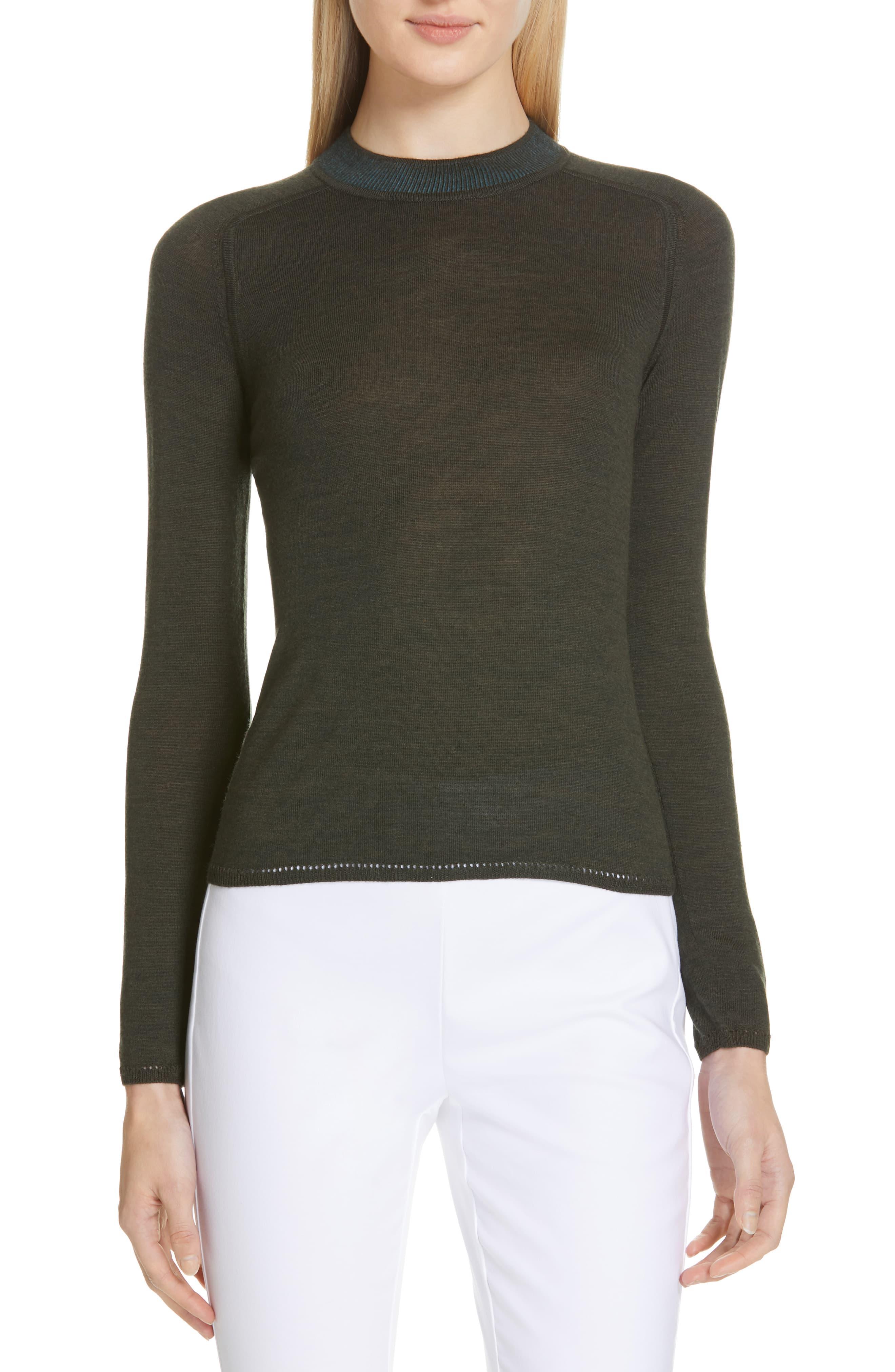 Rag & Bone Pamela Merino Wool Sweater in Green - Lyst