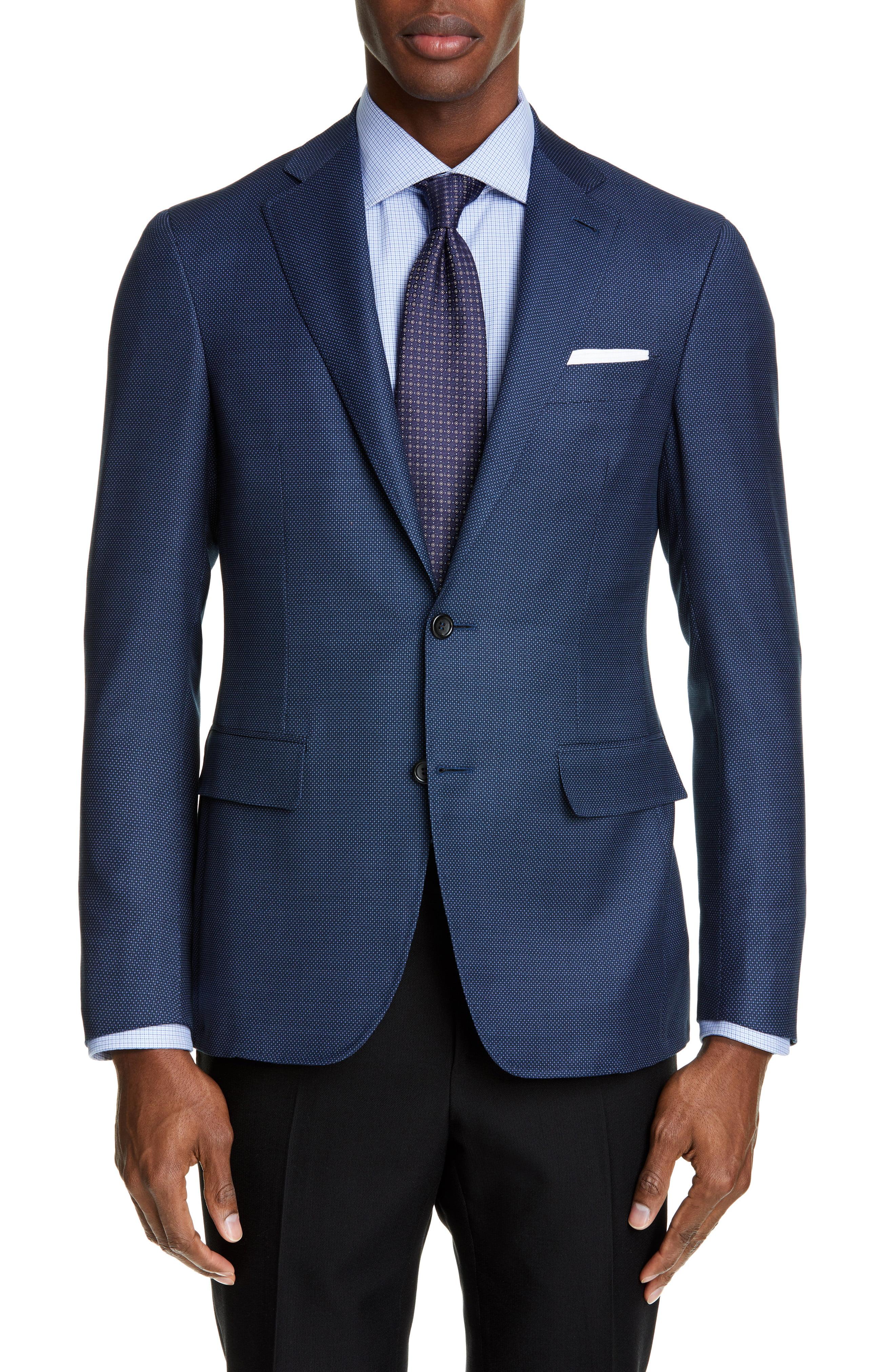 Lyst - Canali Kei Classic Fit Dot Wool Sport Coat in Blue for Men