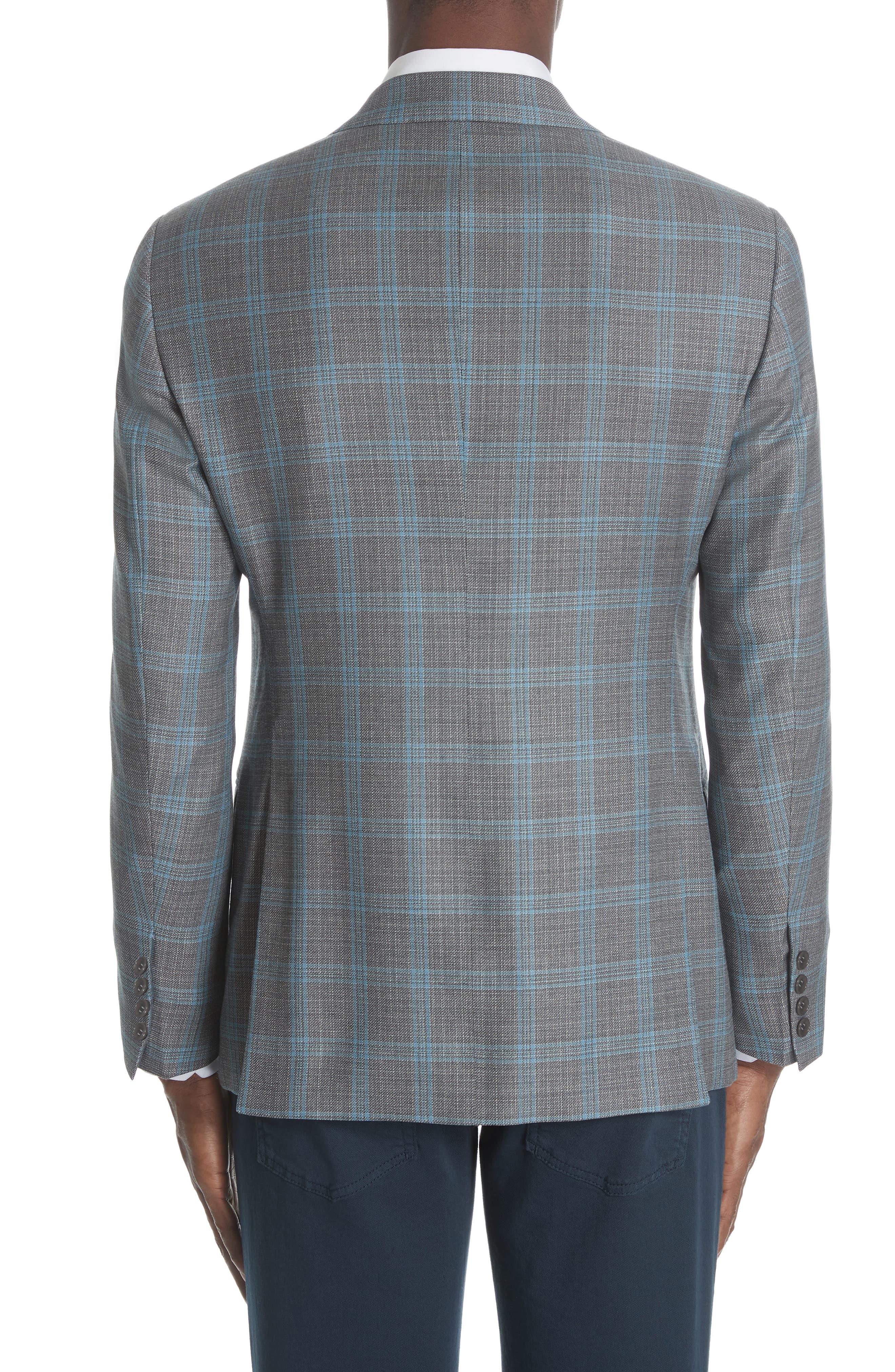 Giorgio Armani Classic Fit Plaid Wool Sport Coat in Gray for Men - Lyst