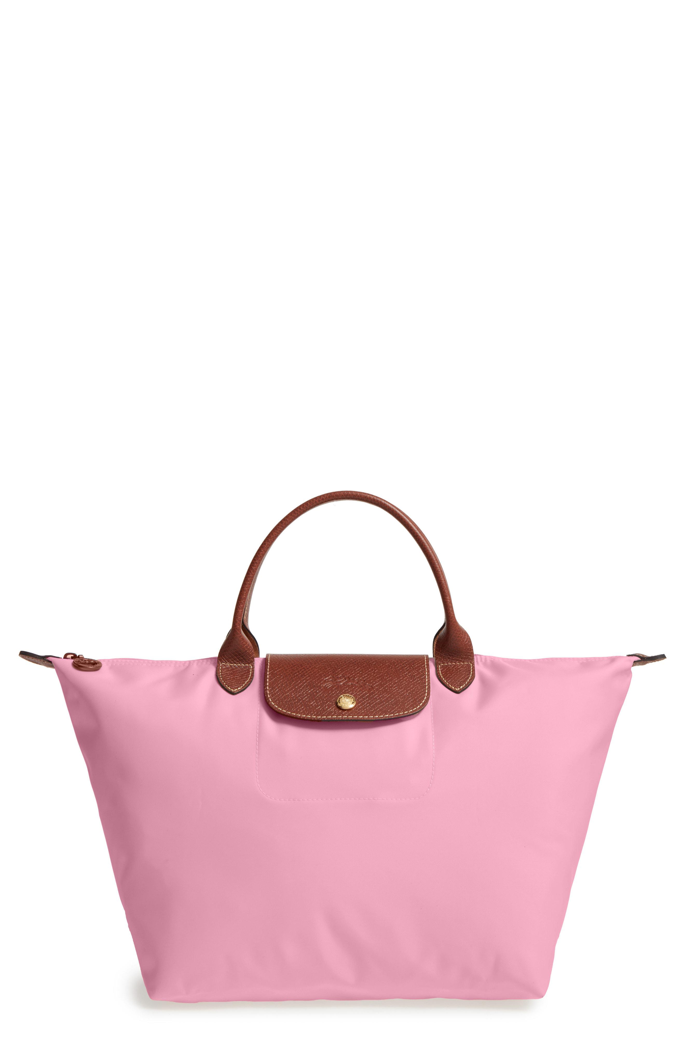 Lyst Longchamp Medium Le Pliage Top Handle Tote In Pink Save Longchamp
