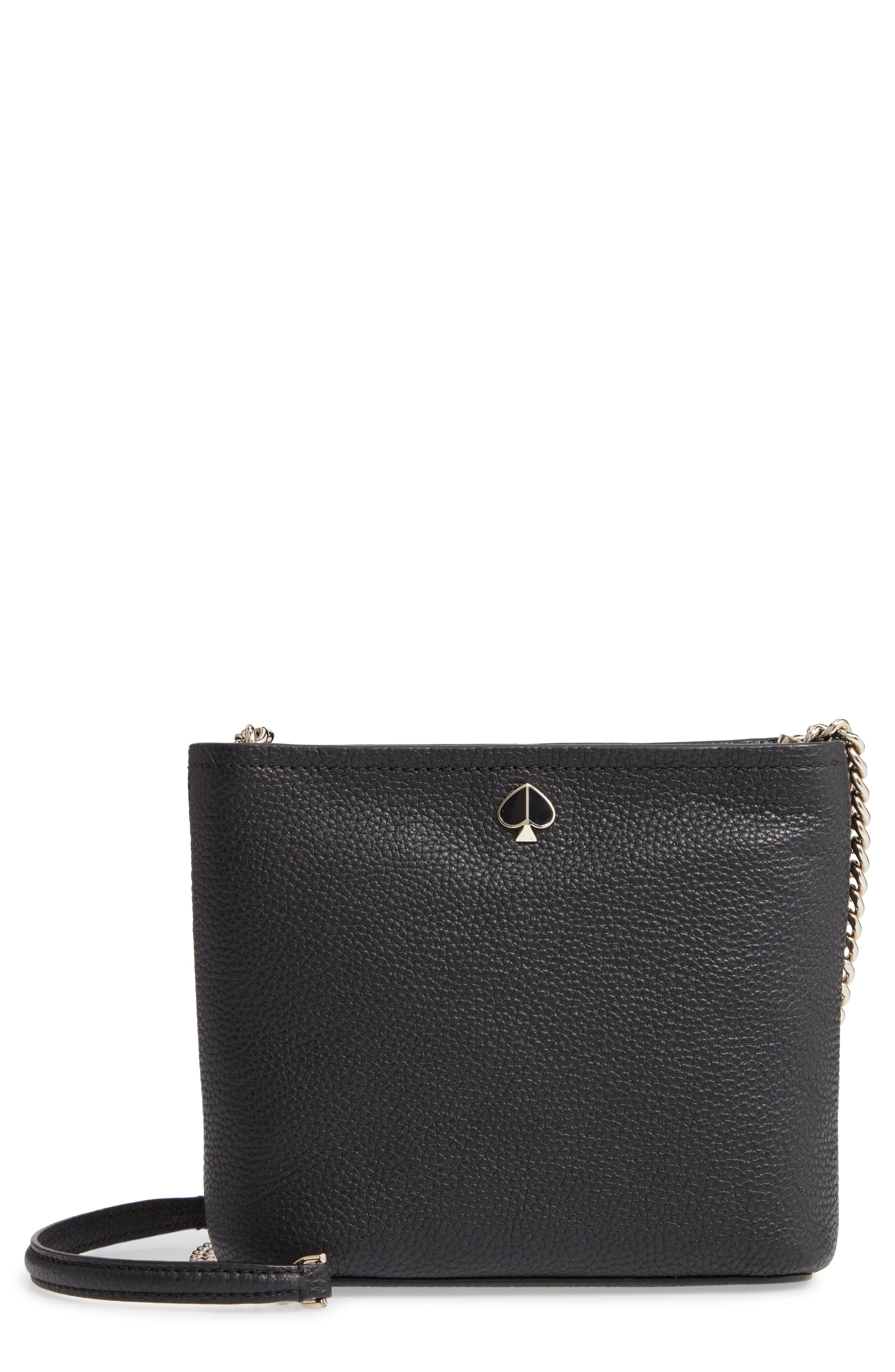 Lyst - Kate Spade Small Polly Leather Crossbody Bag in Black