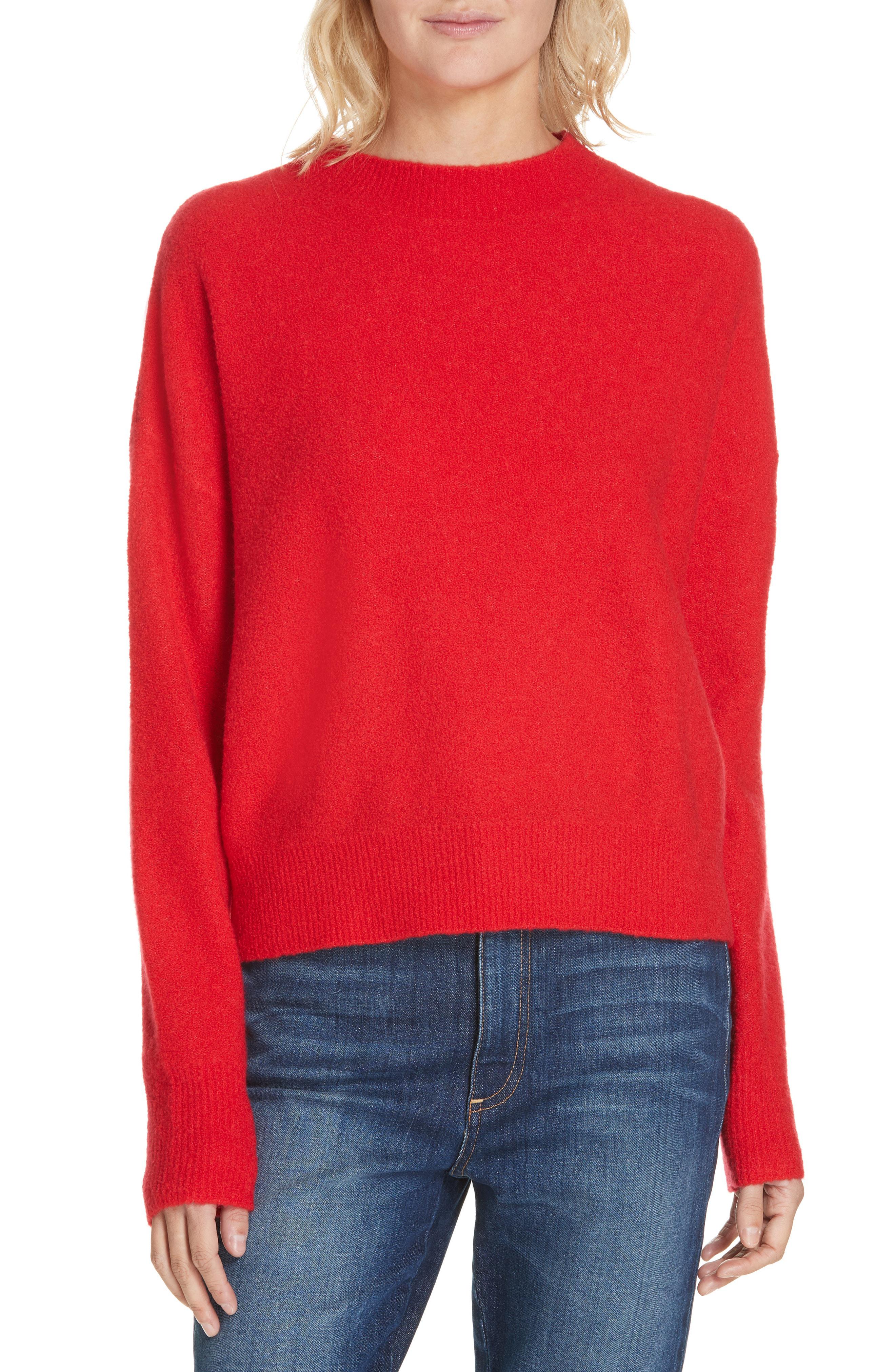 Lyst - Nordstrom Boucle Cashmere Blend Sweater in Red